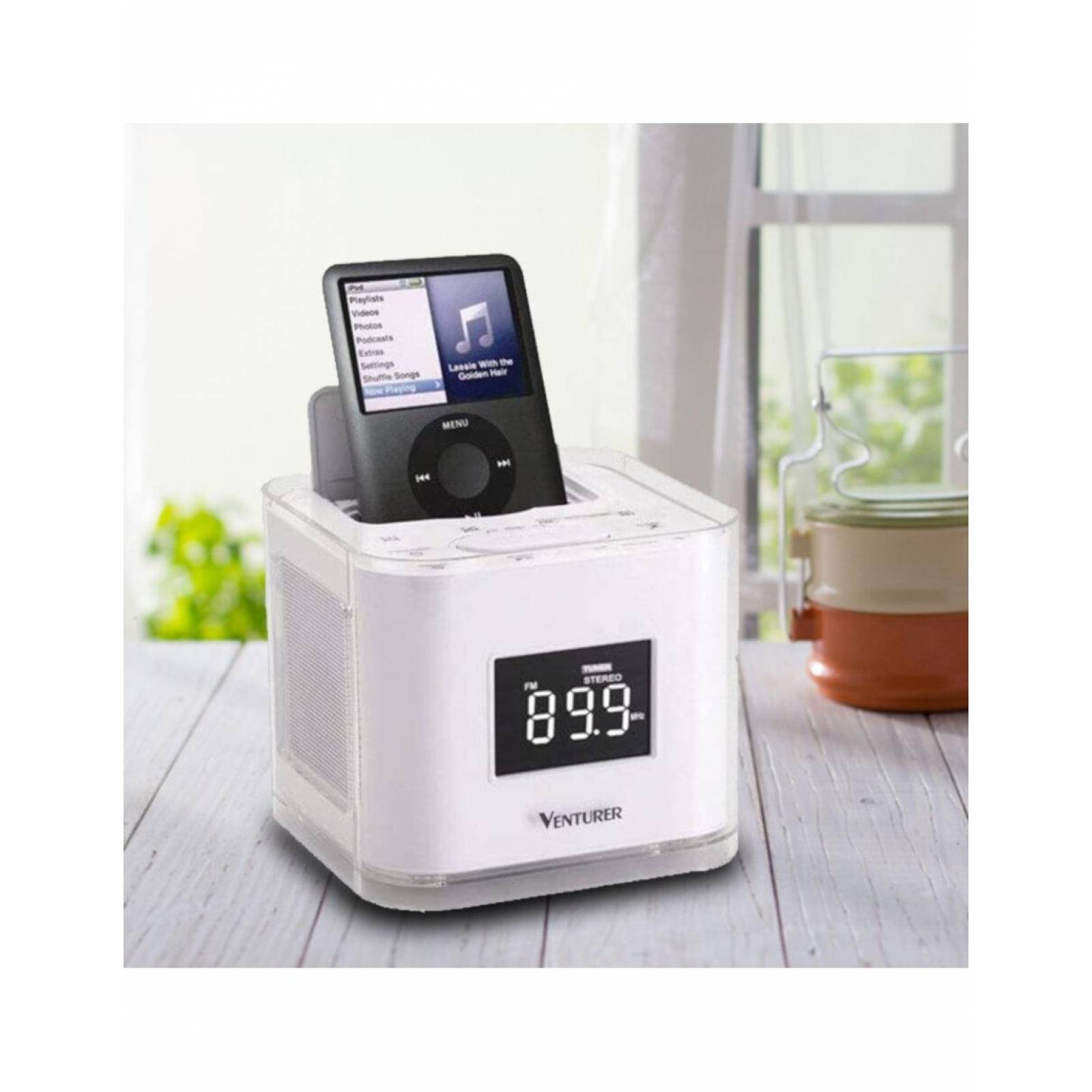 Radio Reloj Despertador Venturer Ipod Dock 30 PIN CR8-030IE5 