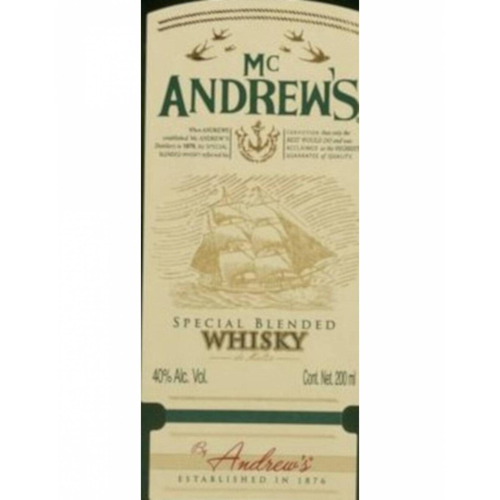 Pack de 2 Whisky Mc Andrews Special Blended 200 ml