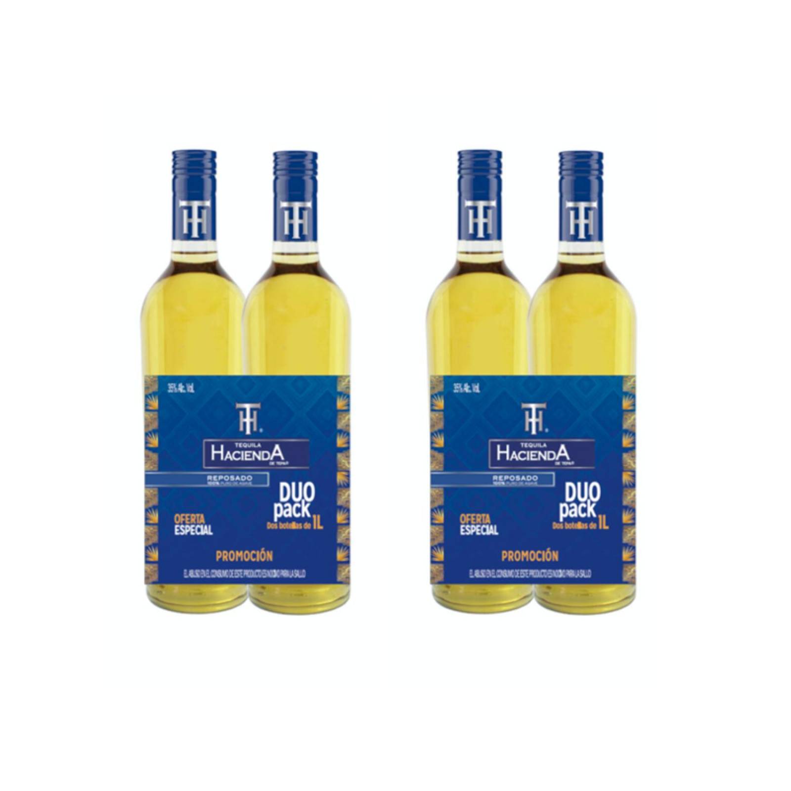Pack de 2 Tequila Hacienda De Tepa Repos. 100% 2 Botellas 1L 