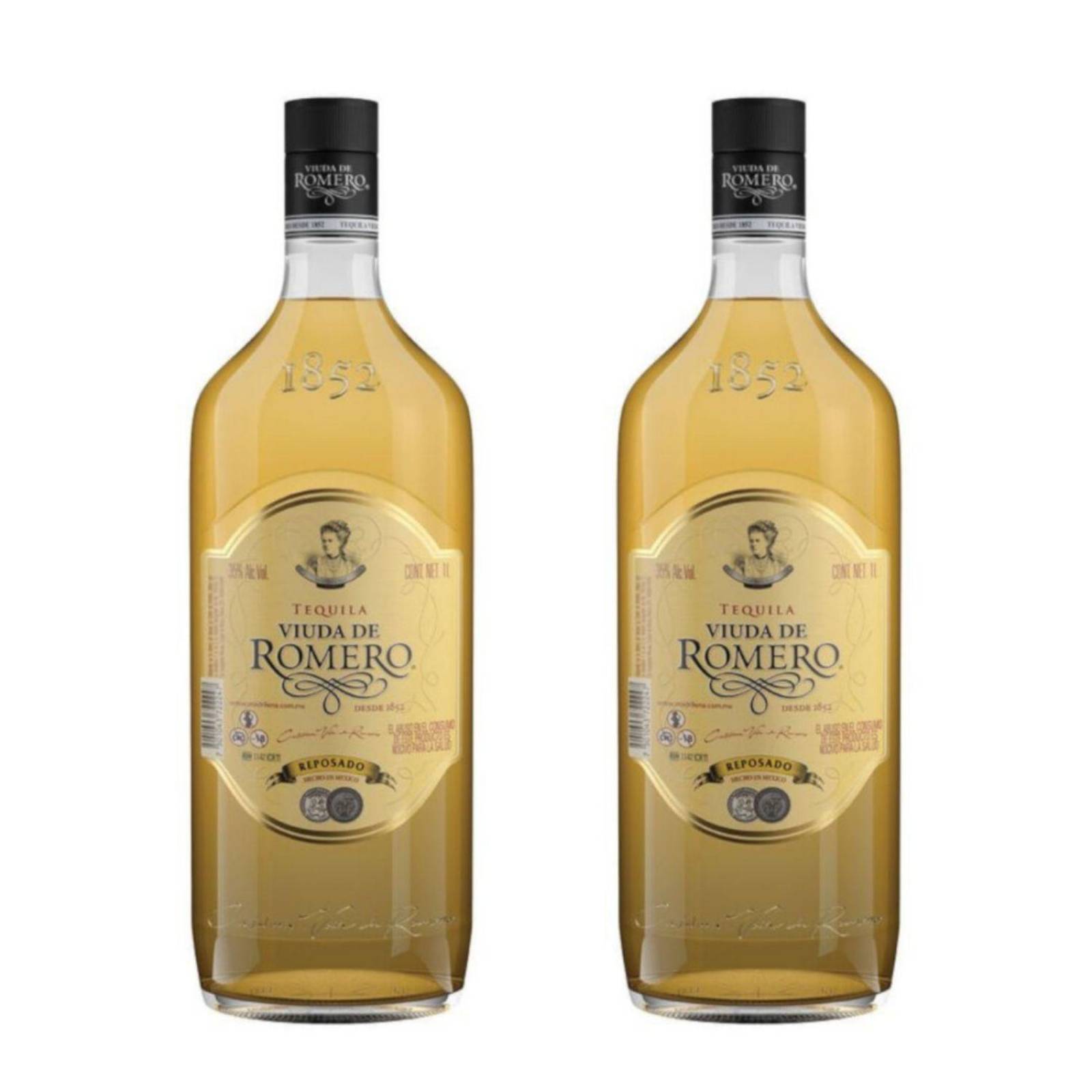 Pack de 2 Tequila Viuda De Romero Reposado 1 L 