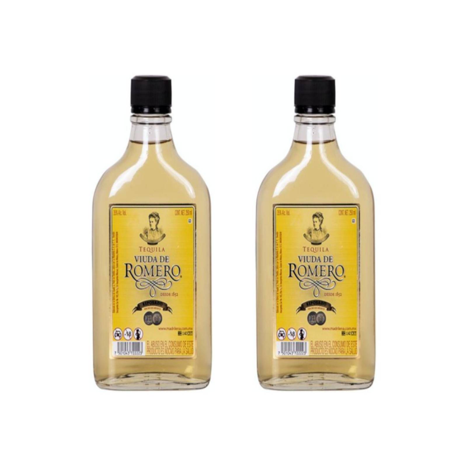 Pack de 2 Tequila Viuda De Romero Reposado 250 ml 