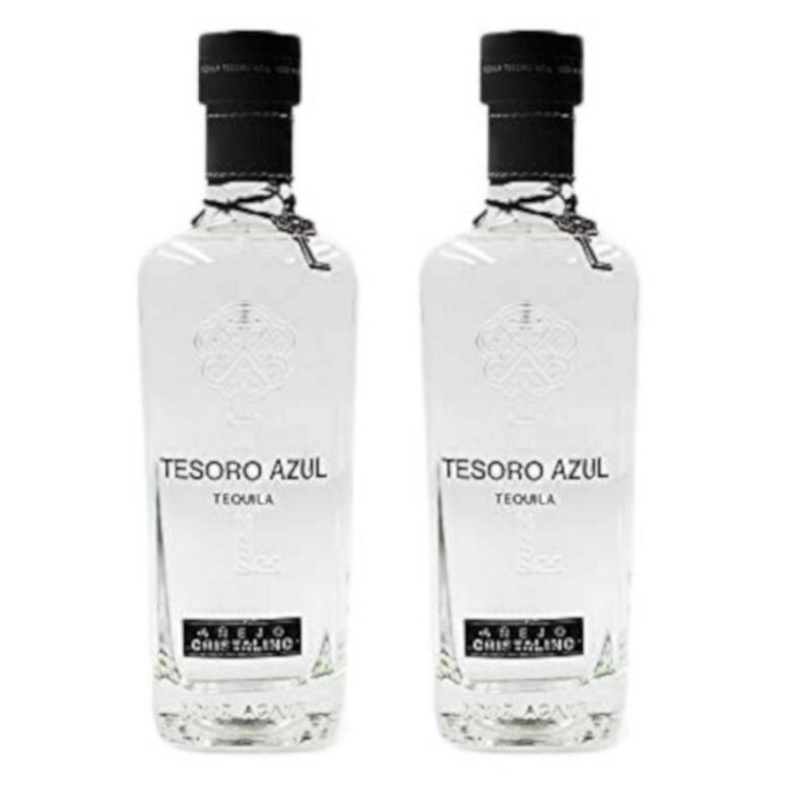Pack de 2 Tequila Tesoro Azul Cristalino 750 ml 