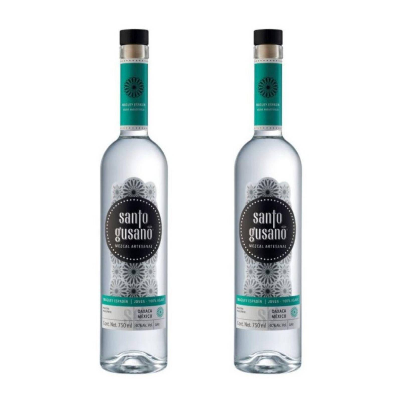 Pack de 2 Mezcal Santo Gusano Joven 750 ml 
