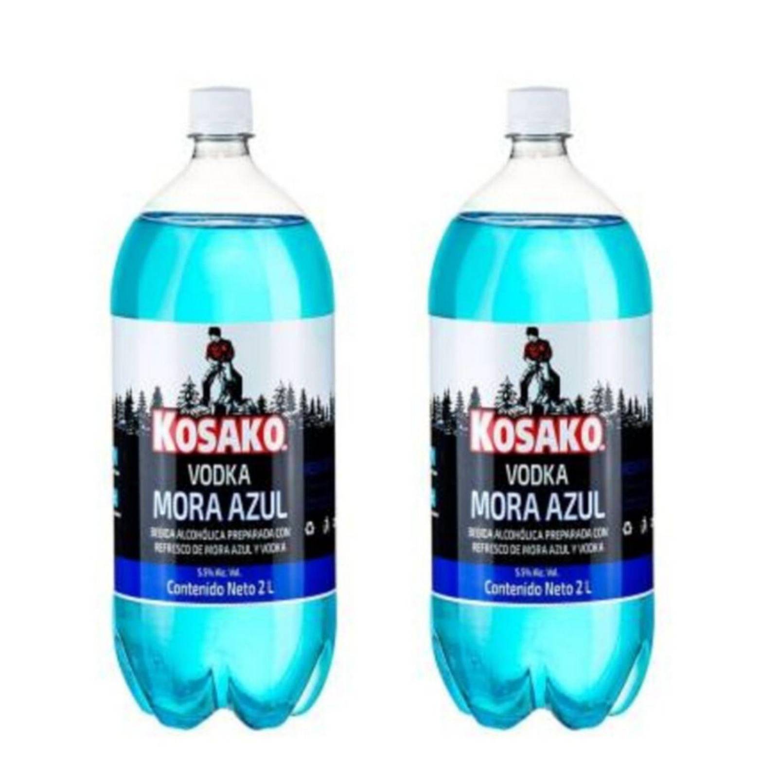 Pack de 2 Fusión Kosako Vodka/Mora Azul 2 L