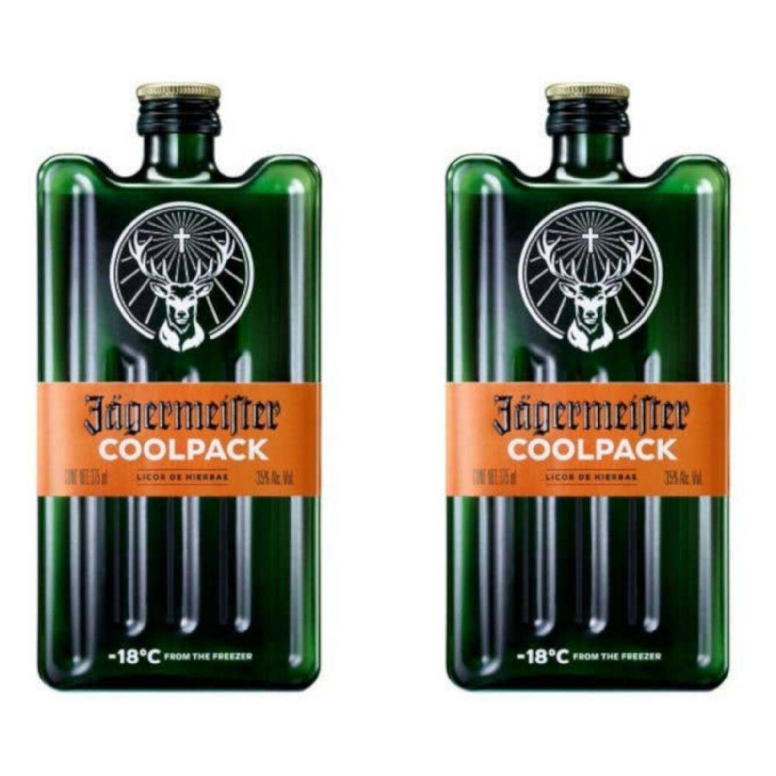 Pack de 2 Licor Jagermeister Coolpack 350 ml 