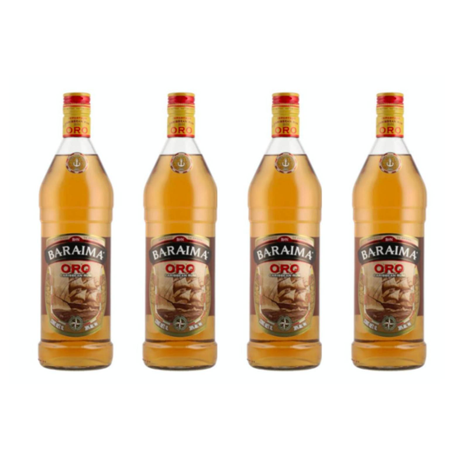 Pack de 4 Ron Baraima Oro 1L 
