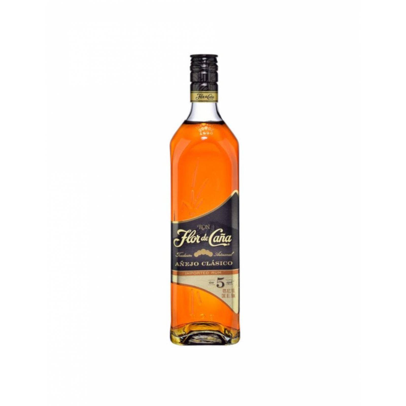 Pack de 4 Ron Flor de Caña Añejo 5 Años 750 ml 