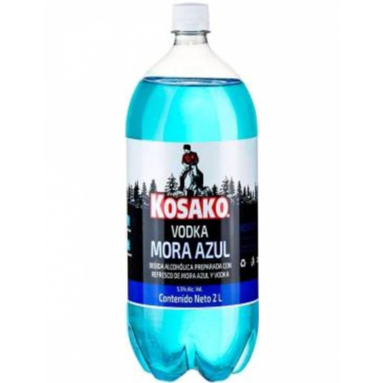 Pack de 4 Fusión Kosako Vodka/Mora Azul 2 L 
