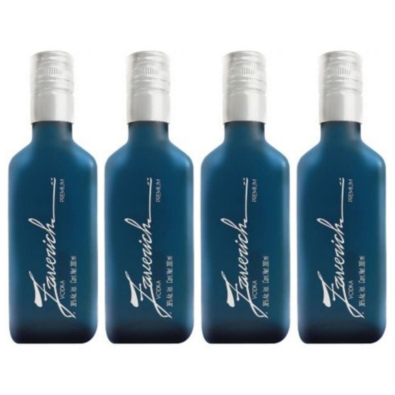 Pack de 4 Vodka Zaverich Premium 200 ml 