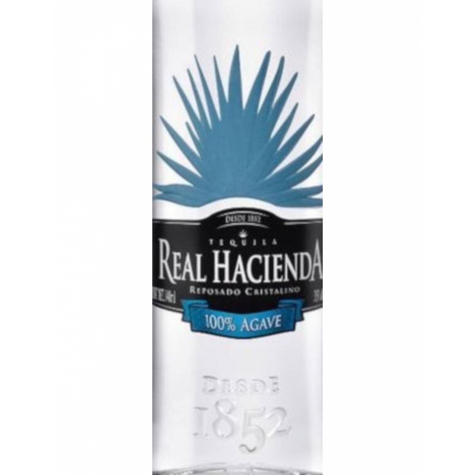 Pack de 4 Tequila Real Hacienda Reposado Cristalino 940 ml 