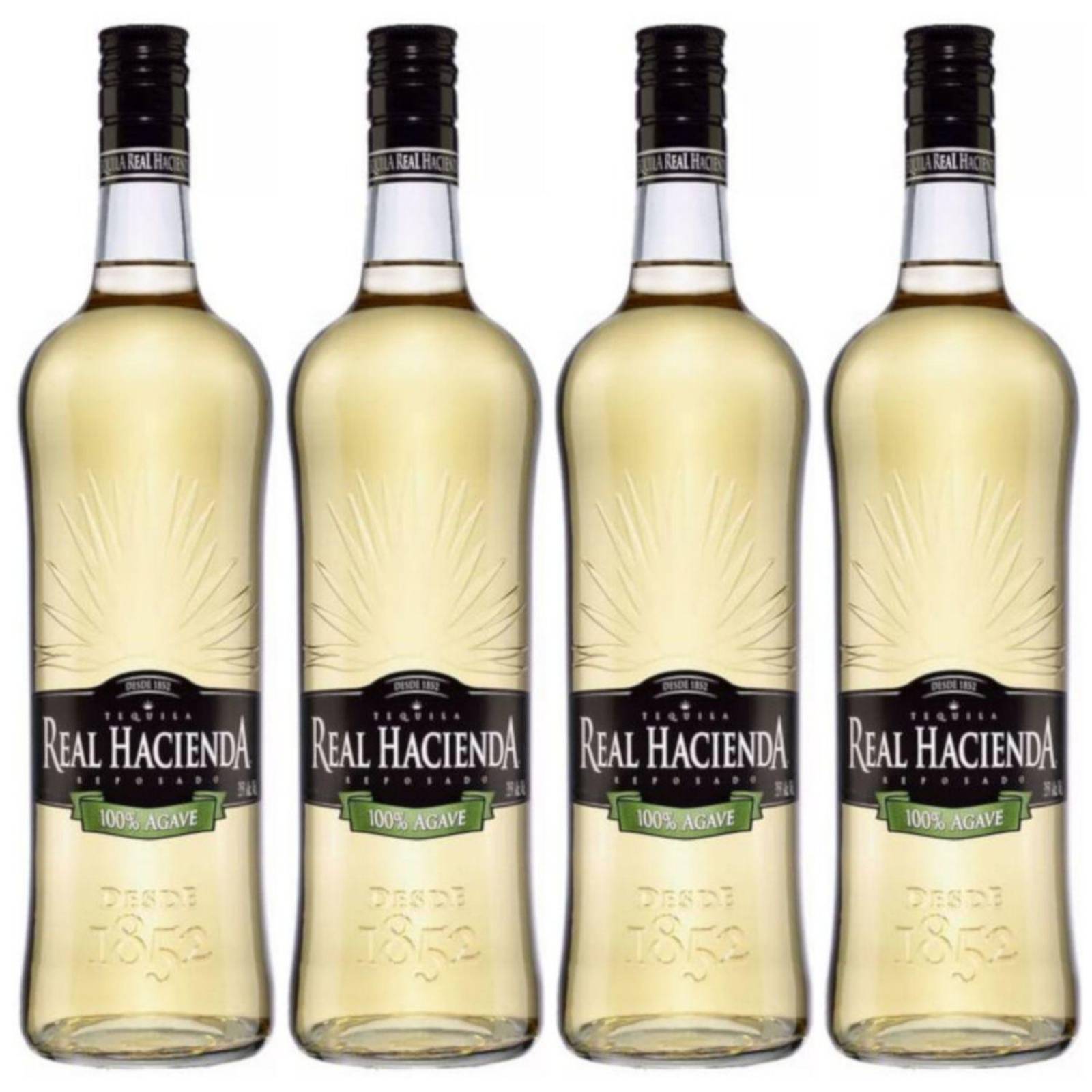 Pack de 4 Tequila Real Hacienda Reposado 700 ml 