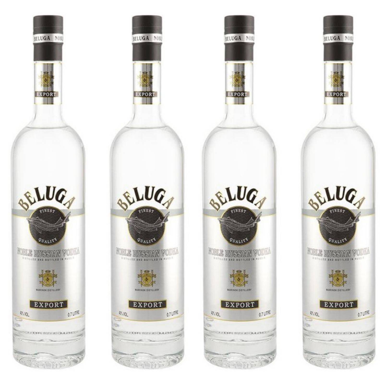 Pack de 4 Vodka Beluga Noble Rusian 700 ml 