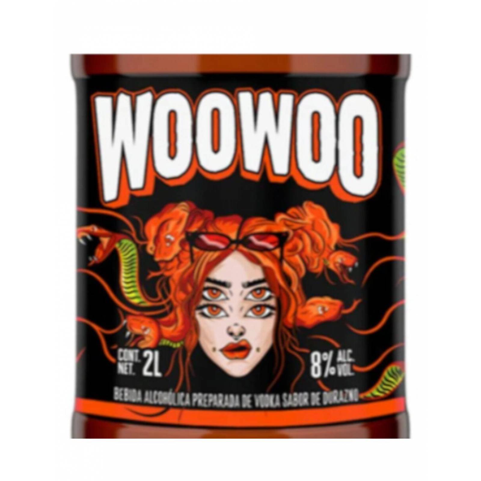 Pack de 4 Vodka WooWoo Durazno 2 L 