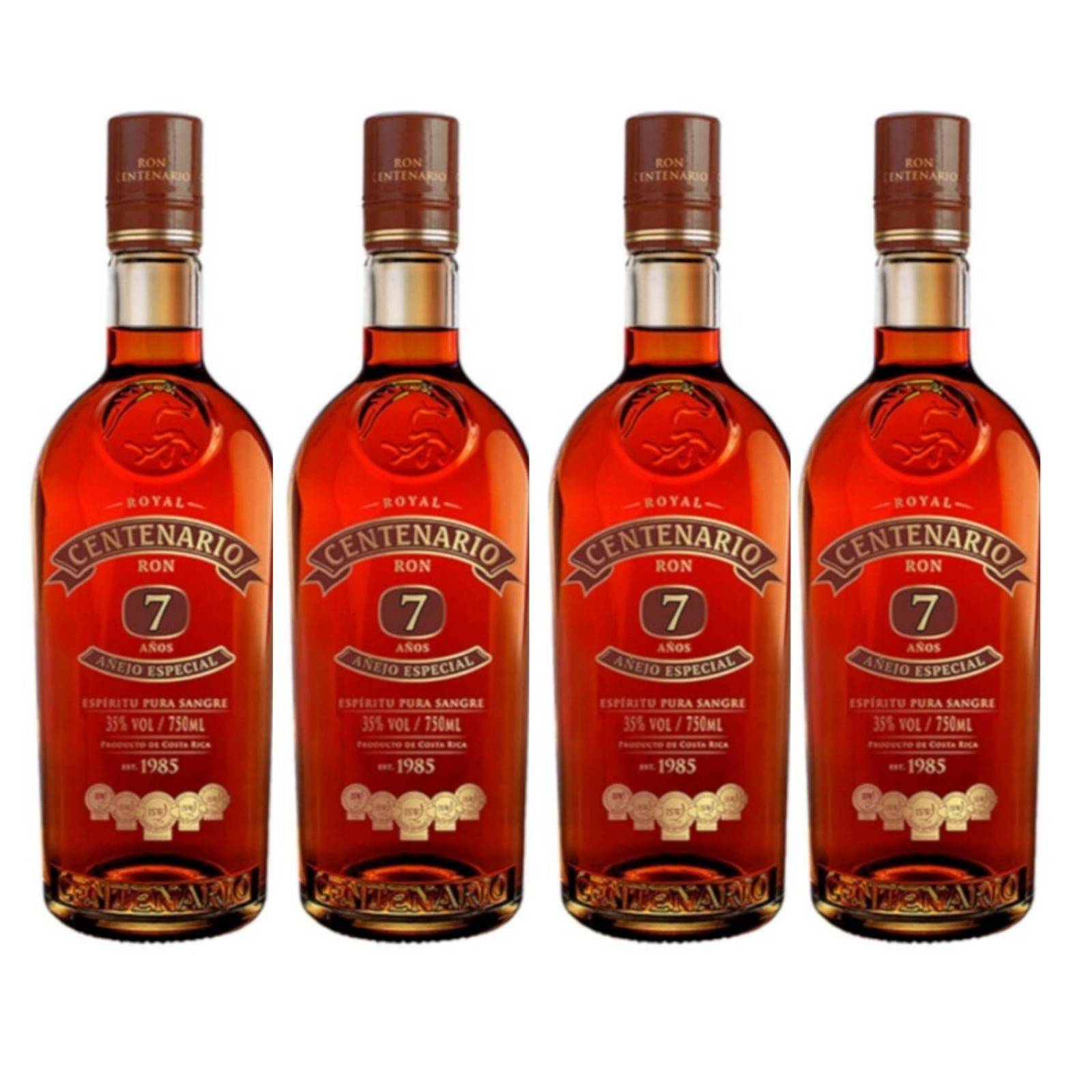 Pack de 4 Ron Royal Centenario 7 años 750 ml 