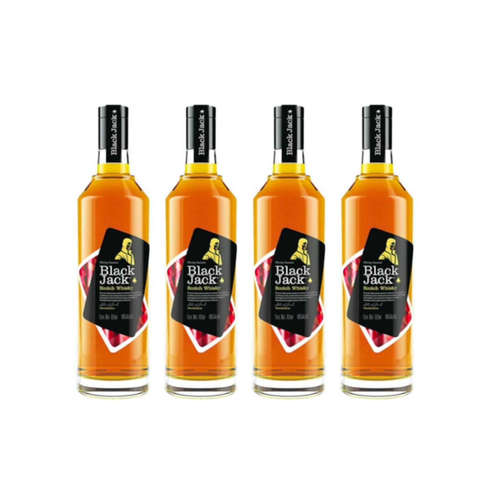 Pack de 4 Whisky Black Jack 750 ml 