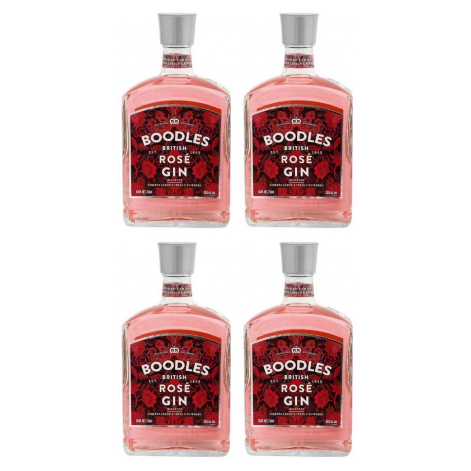 Pack de 4 Ginebra Boodles Rose 750 ml 