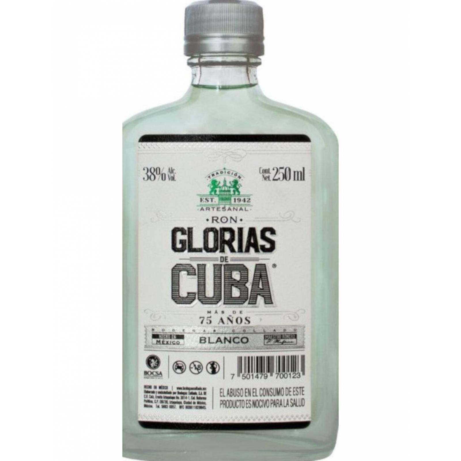 Pack de 6 Ron Glorias de Cuba Blanco 250 ML