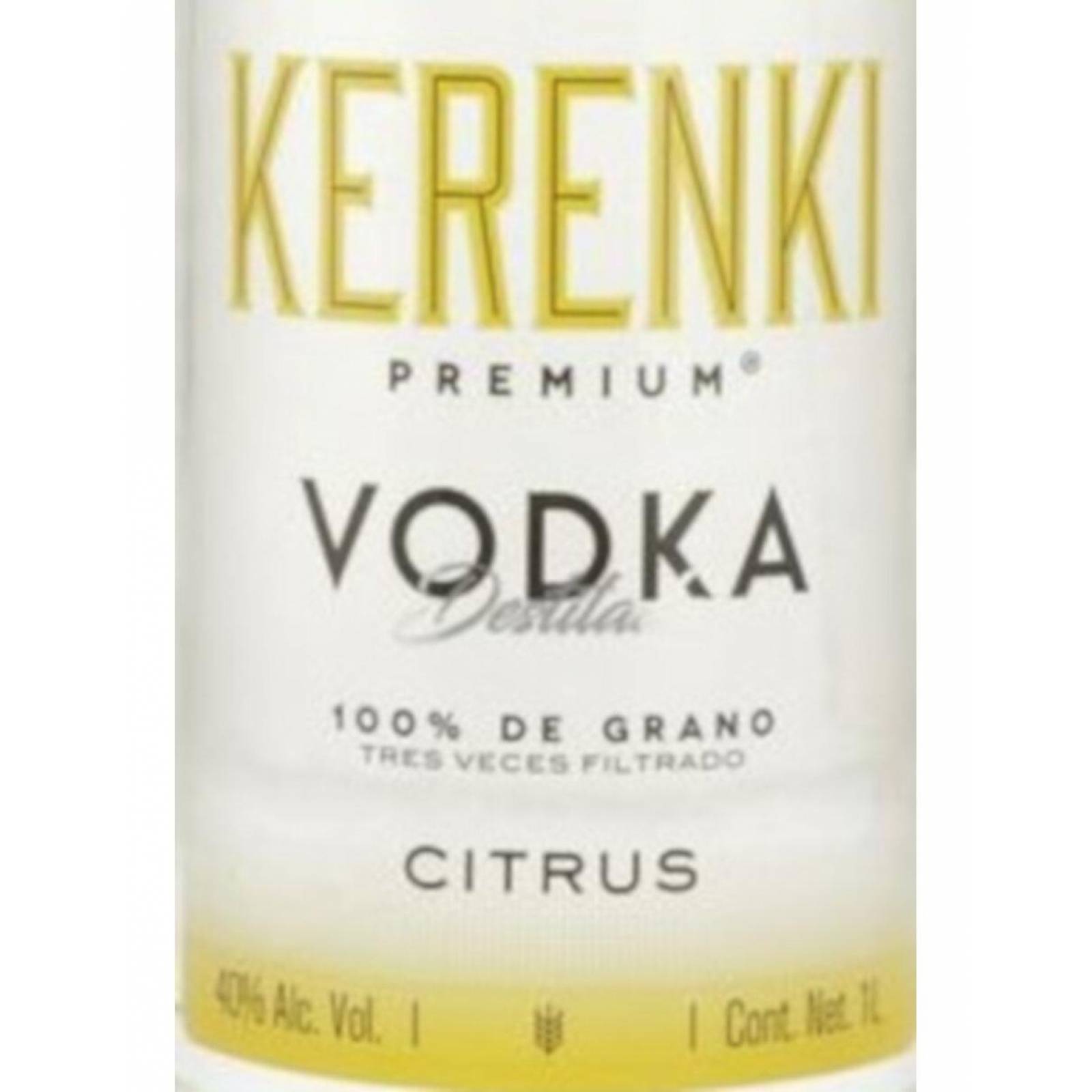Pack de 6 Vodka Kerenki Premium Citrus 1 L 