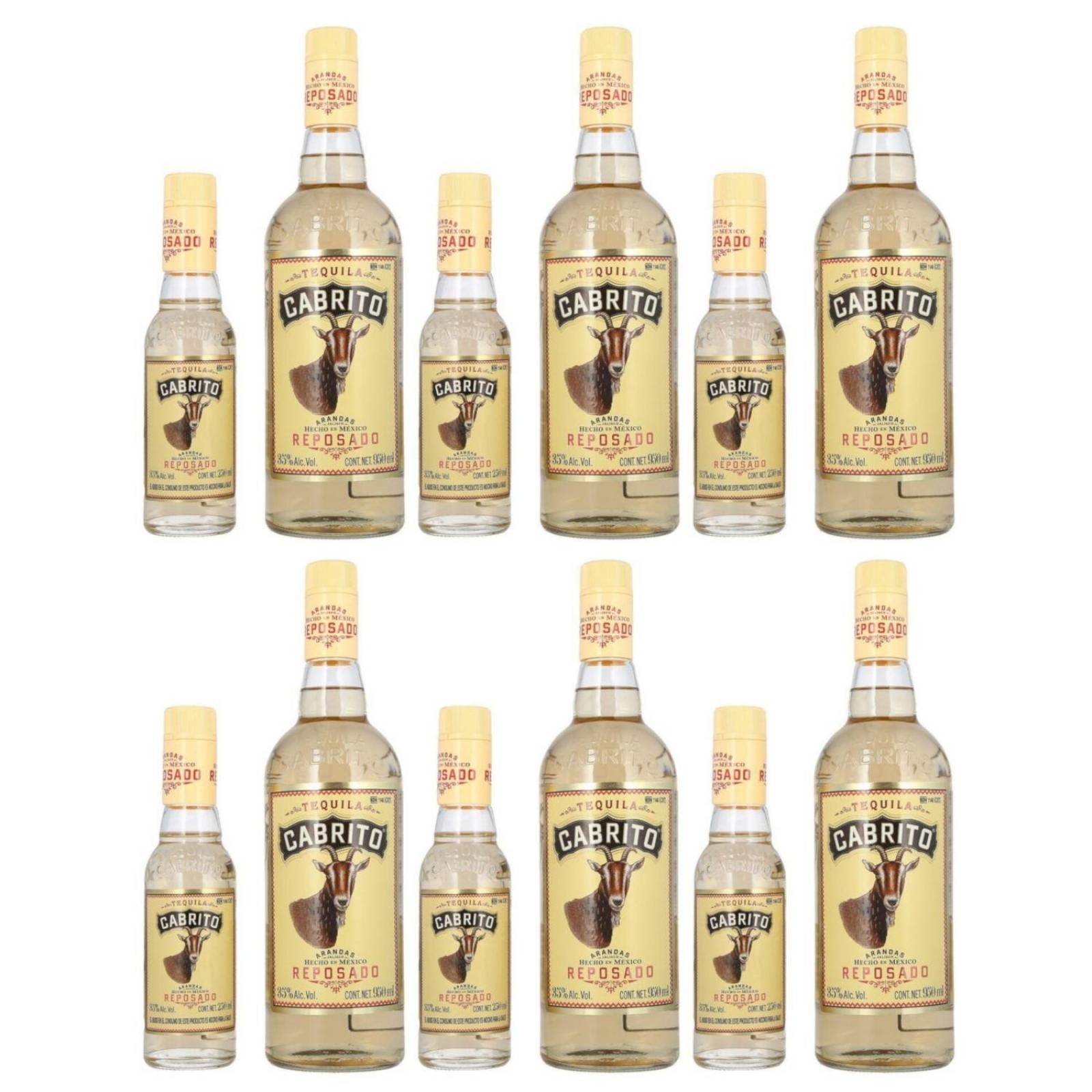 Pack de 6 Tequila Cabrito Reposado de 950 ml + mini 250 ml 