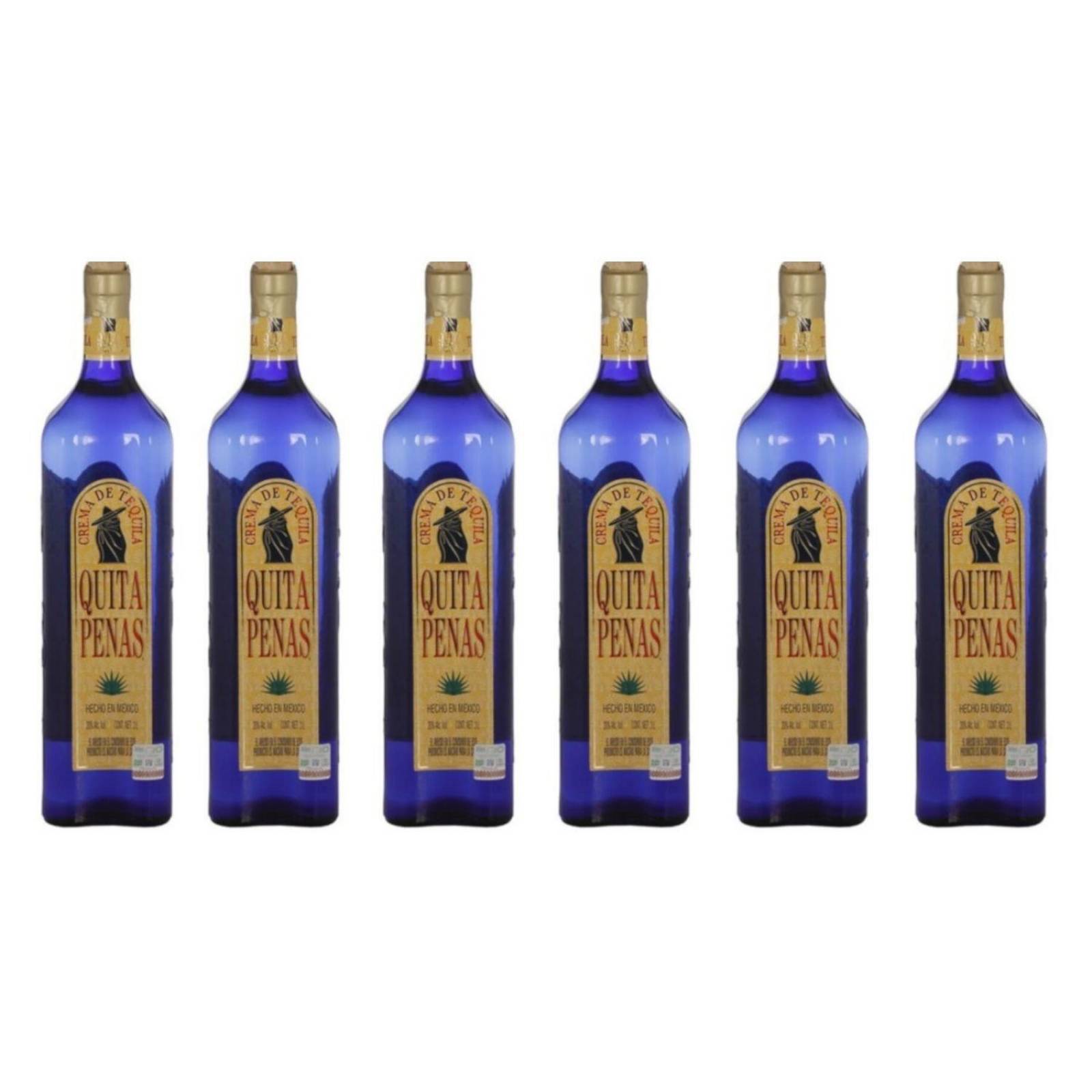 Pack de 6 Crema De Tequila Quita penas 3 L 