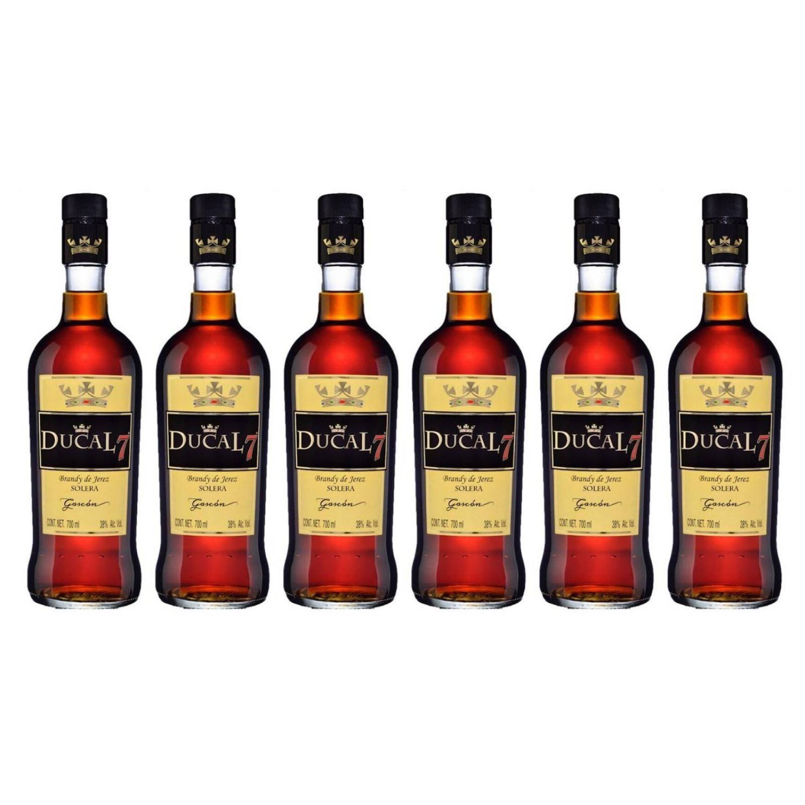 Pack de 6 Brandy Ducal 7 Solera Gascón 700 ml