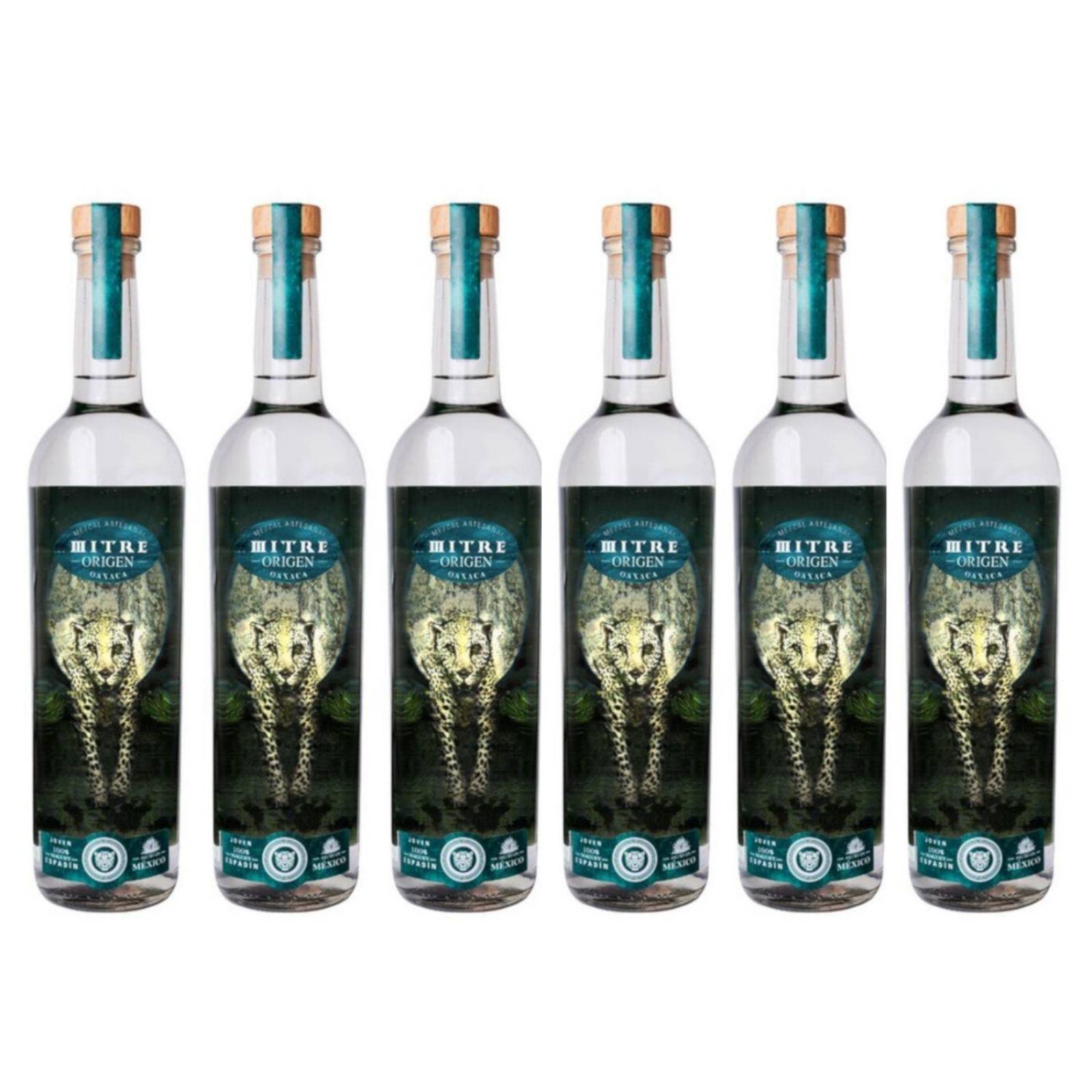 Pack de 6 Mezcal Mitre Origen Artesanal Joven 700 ml 
