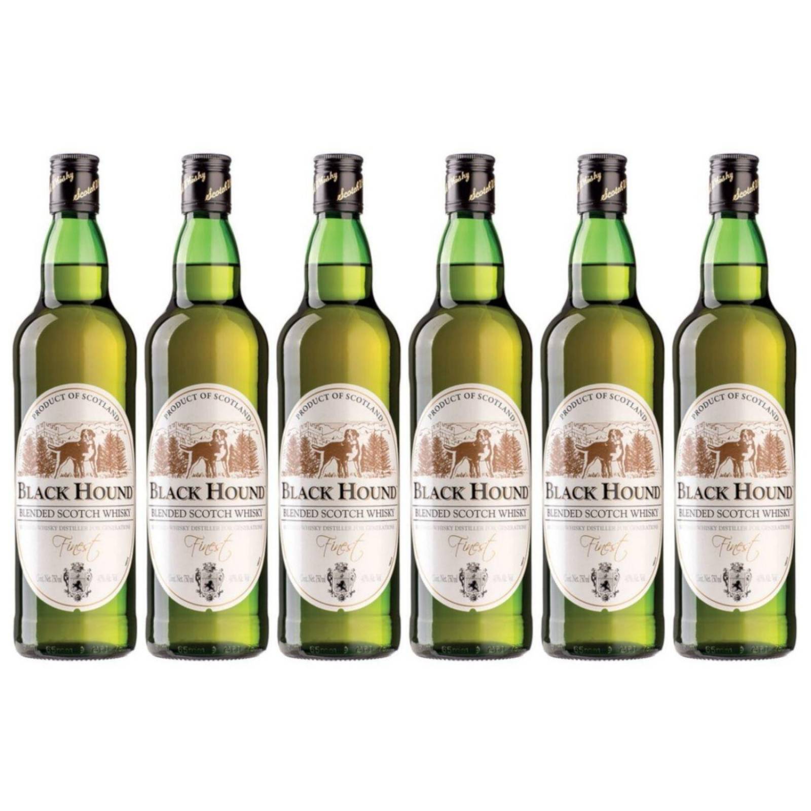 Pack de 6 Whisky Black Hound 750 ml 
