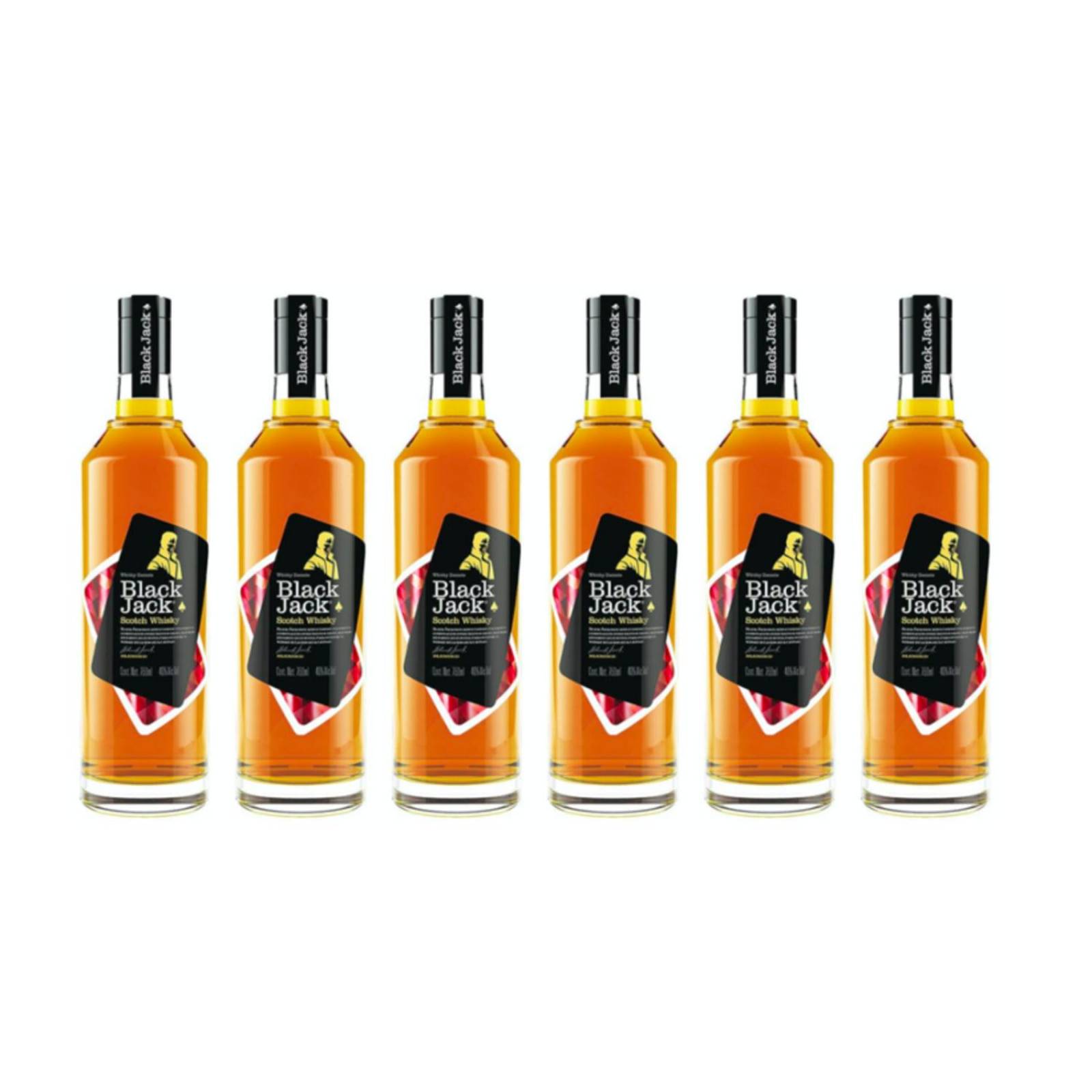 Pack de 6 Whisky Black Jack 750 ml 