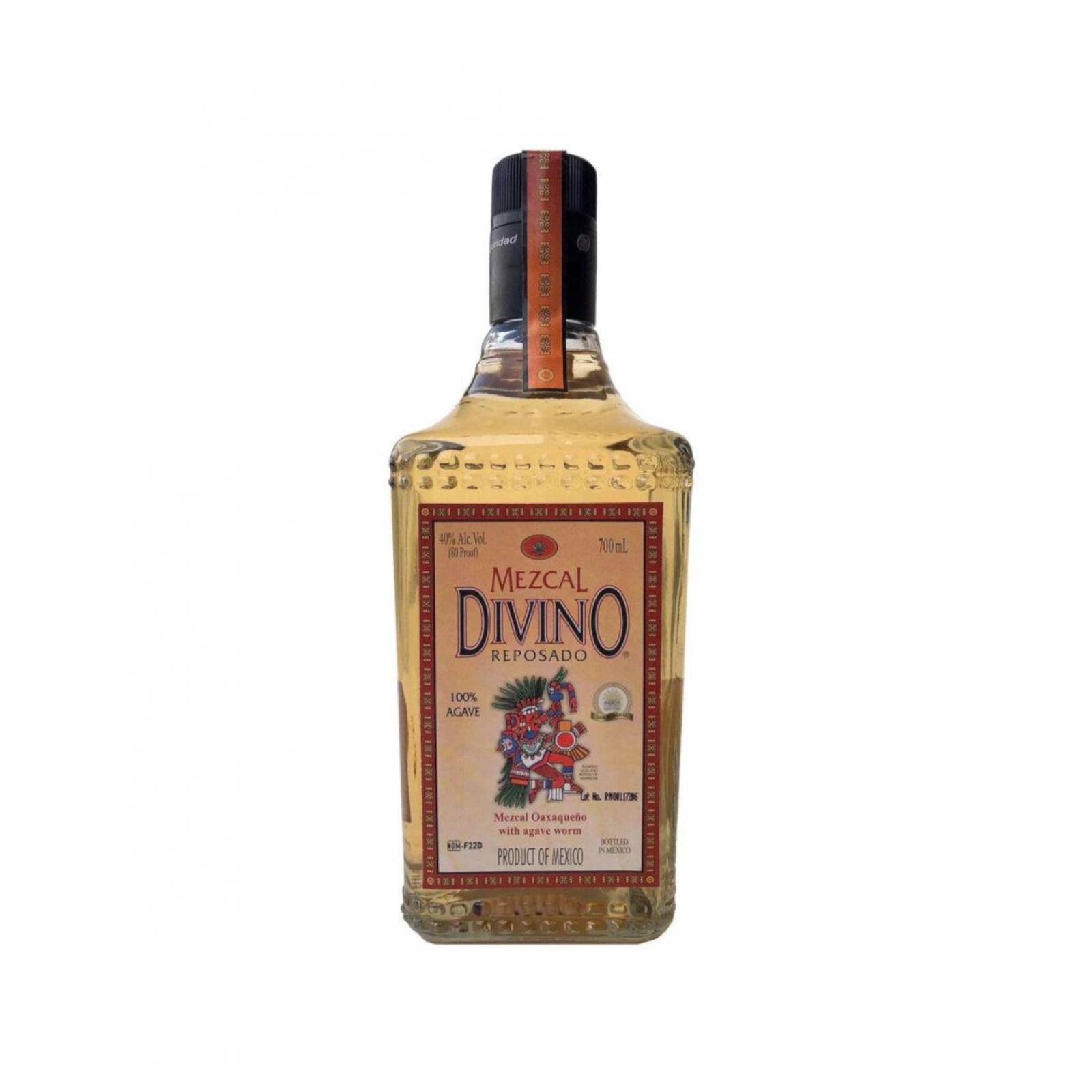 Pack de 6 Mezcal Divino Reposado C/Gusano 700 ml