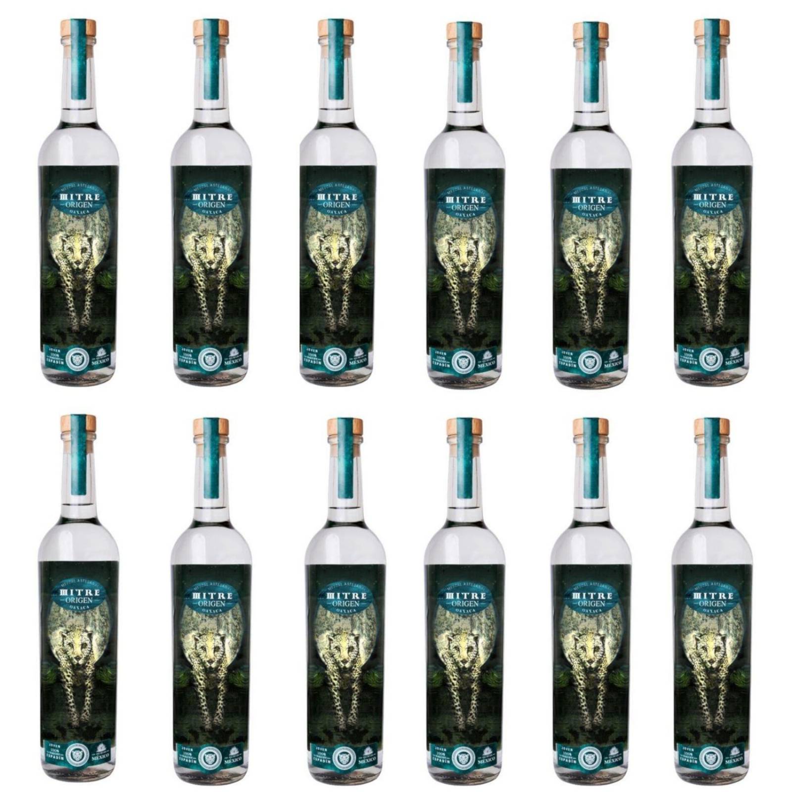 Pack de 12 Mezcal Mitre Origen Artesanal Joven 700 ml 