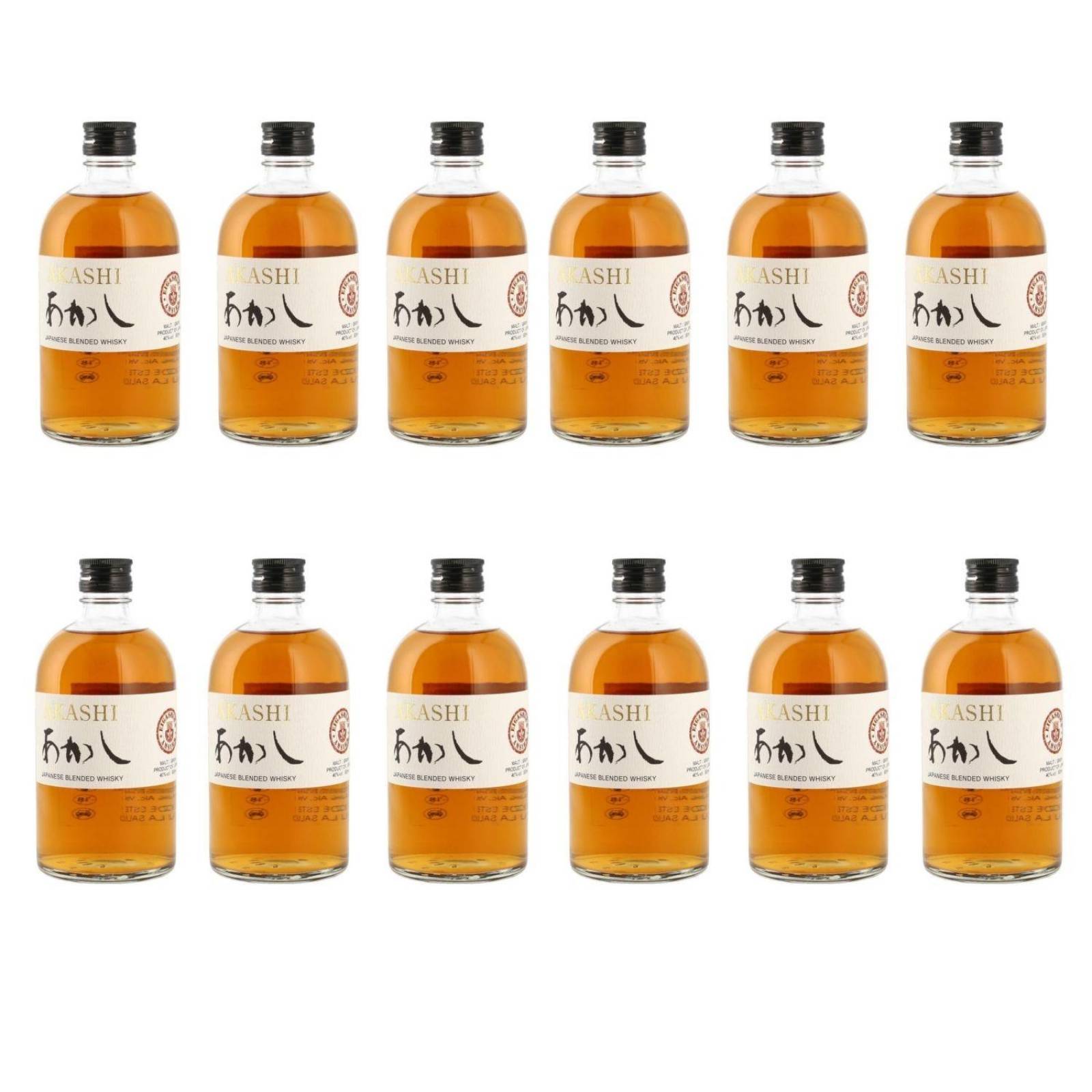 Pack de 12 Whisky Akashi Black 500 ml