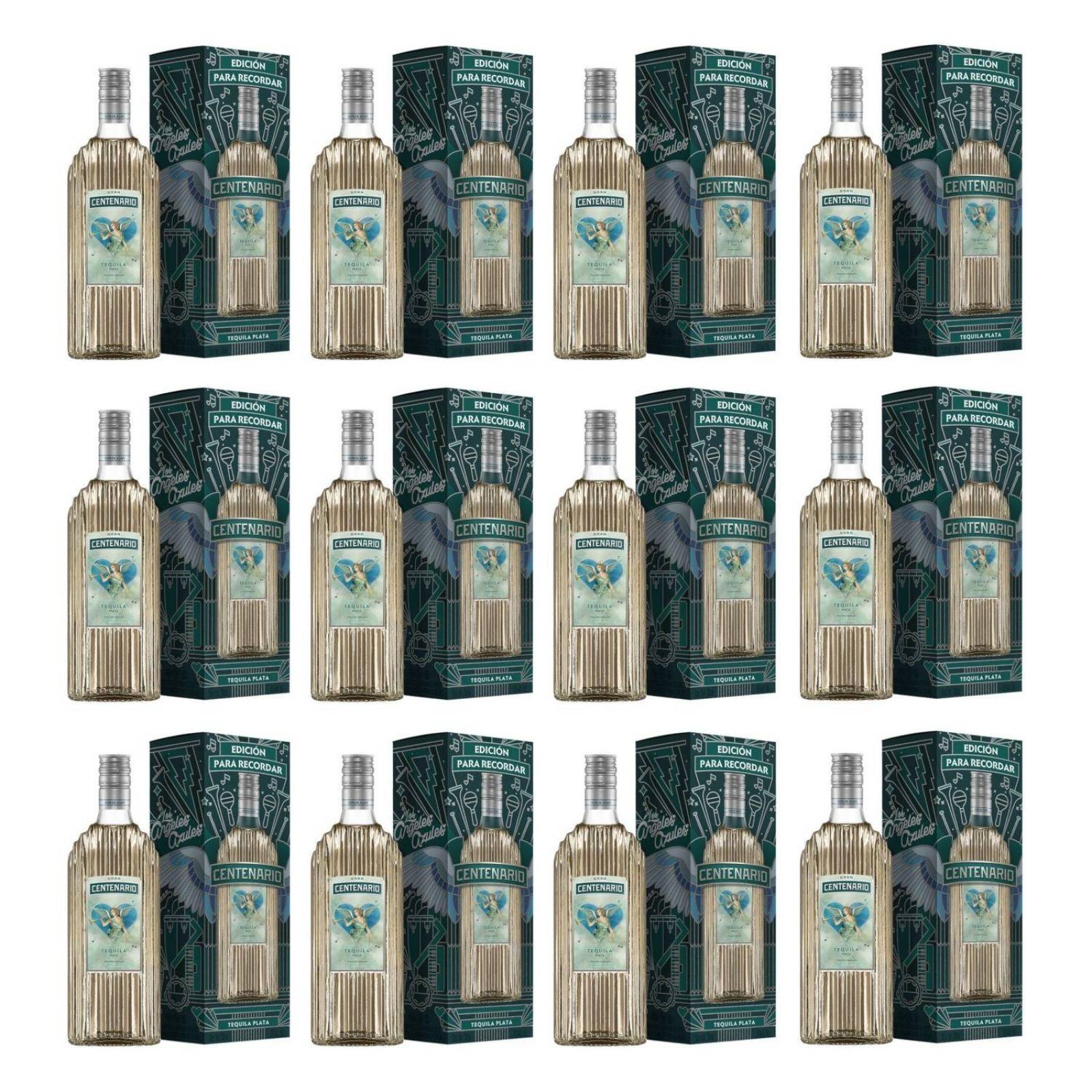 Pack de 12 Tequila Gran Centenario Plata Edic. Áng. Az 700 ml 