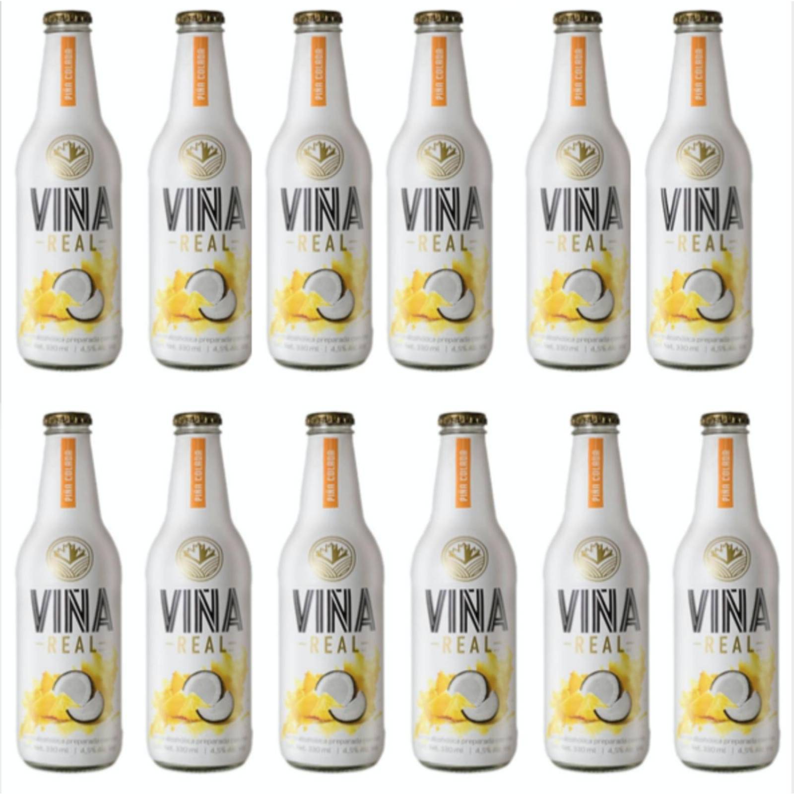 Pack de 12 Cooler Viña Real Piña Colada 330 ml 