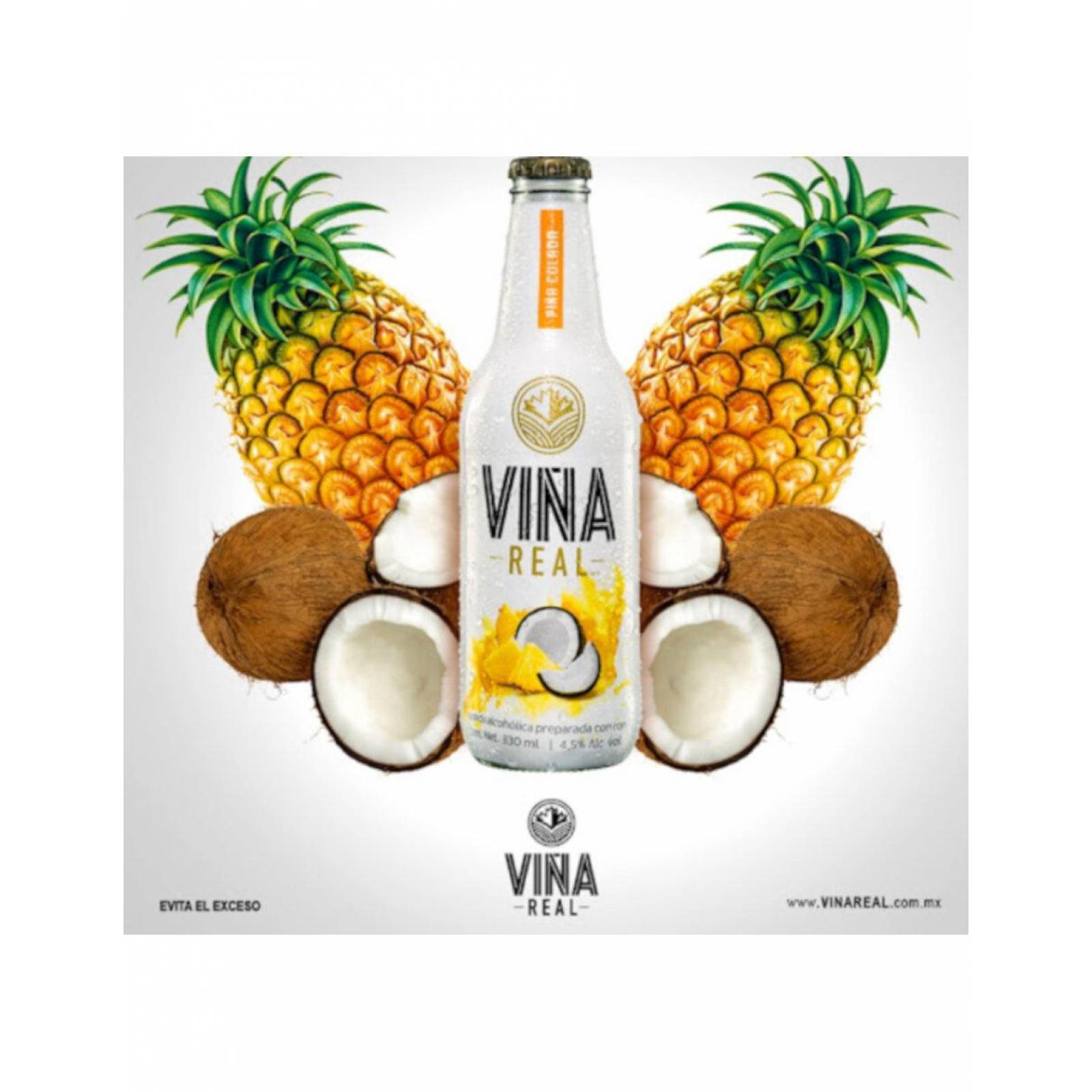 Pack de 12 Cooler Viña Real Piña Colada 330 ml 