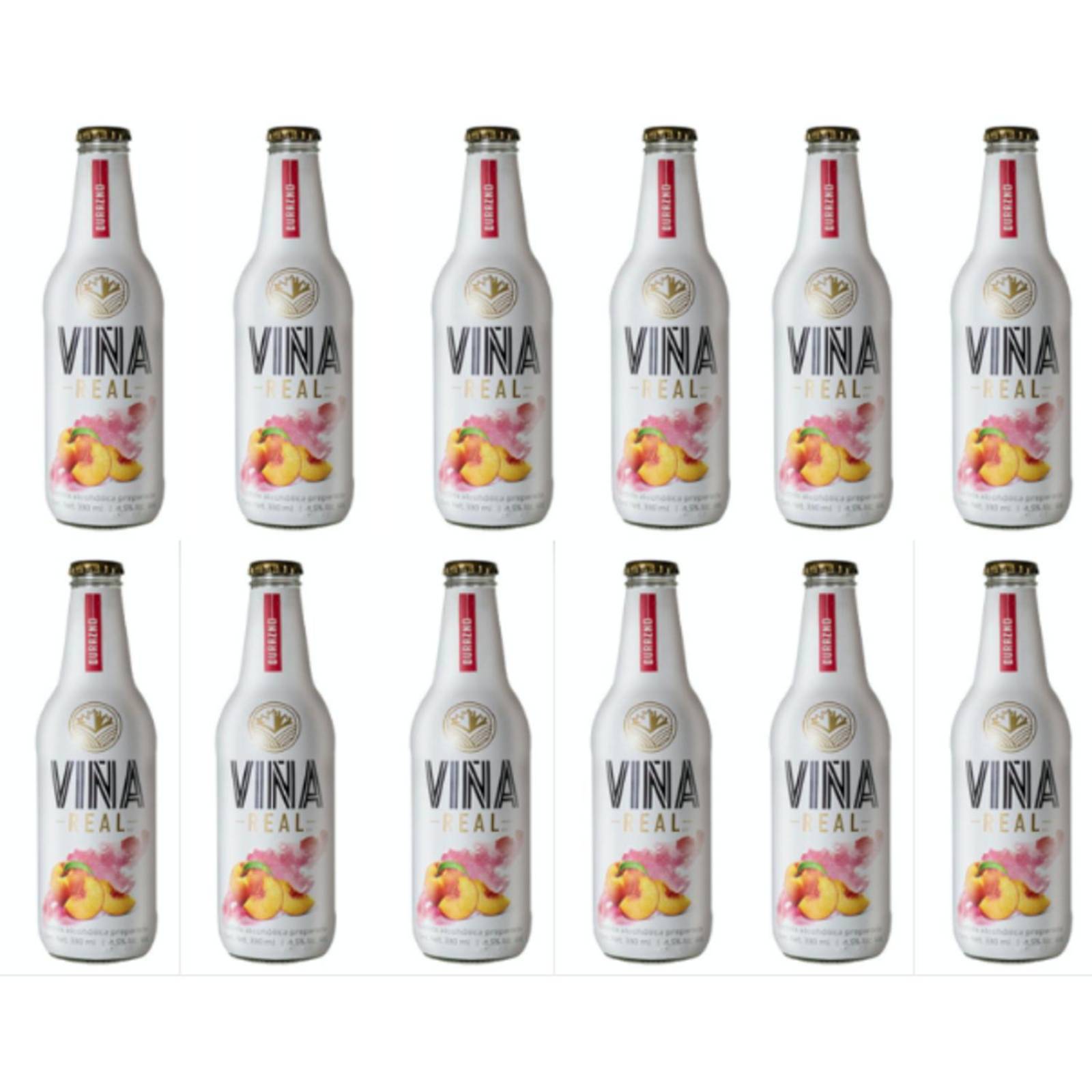 Pack de 12 Cooler Viña Real Durazno 330 ml 
