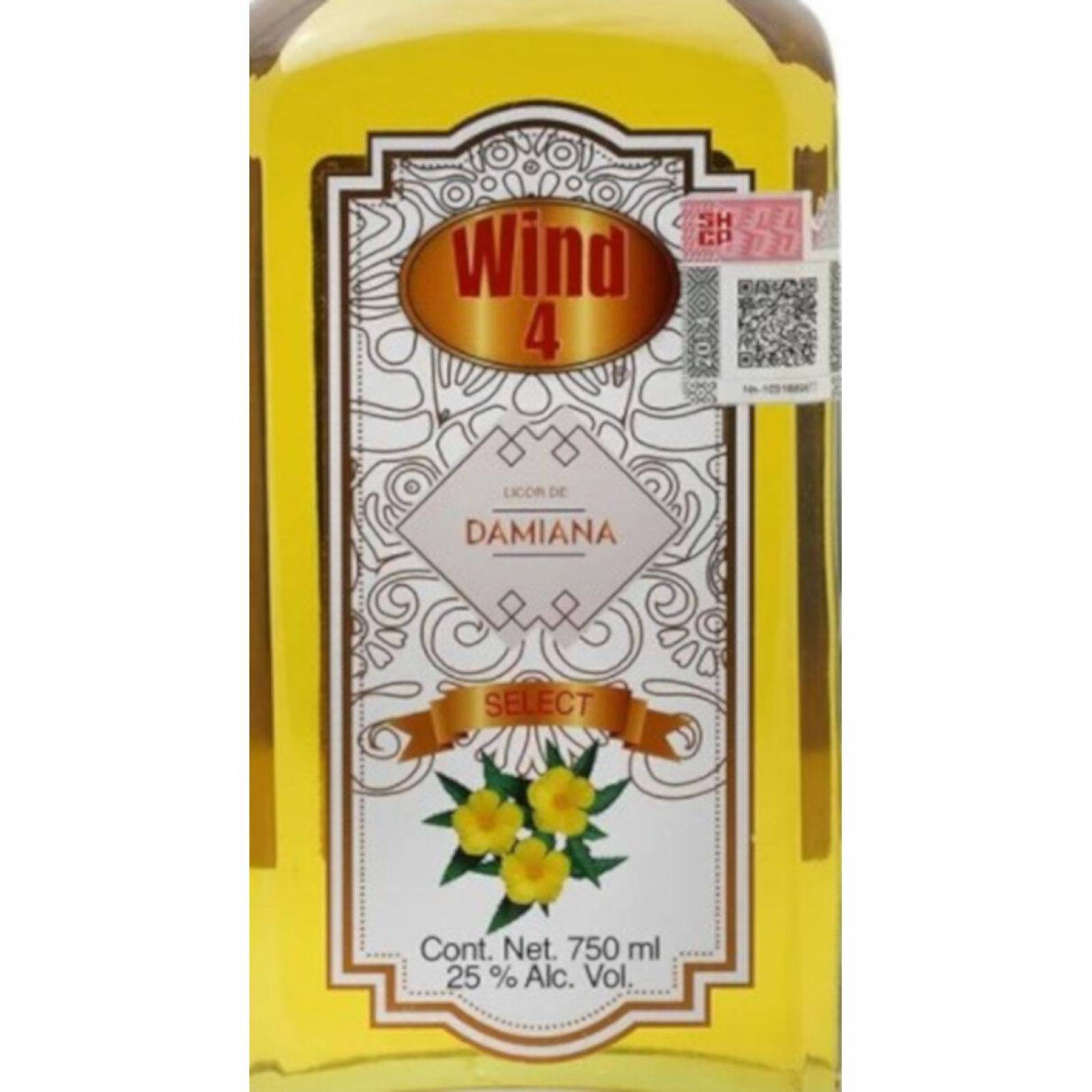 Pack de 12 Crema-Licor Wind 4 Damiana 750 ml 