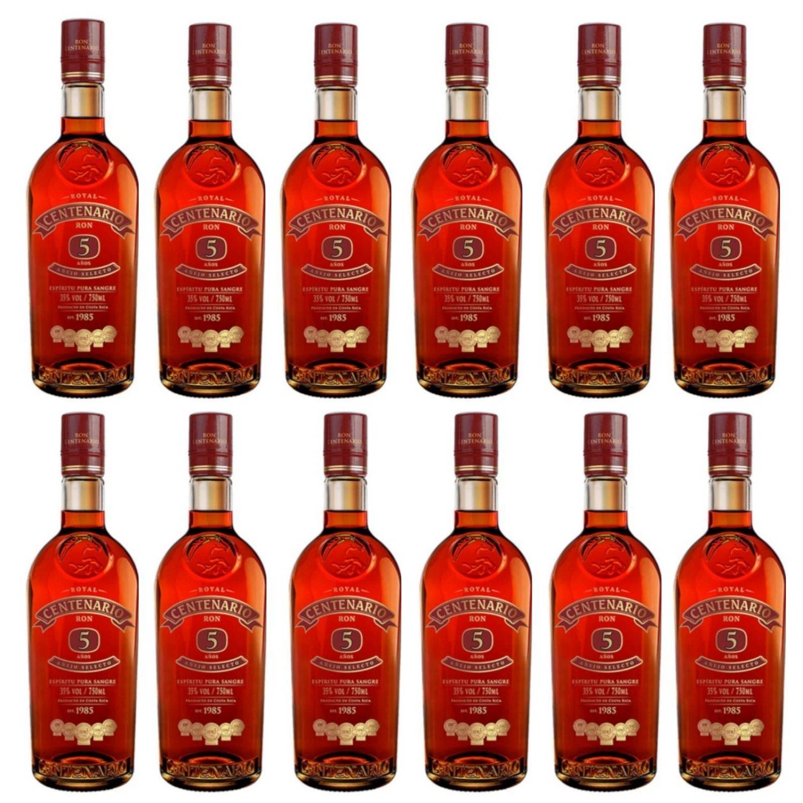 Pack de 12 Ron Royal Centenario 5 años 750 ml 