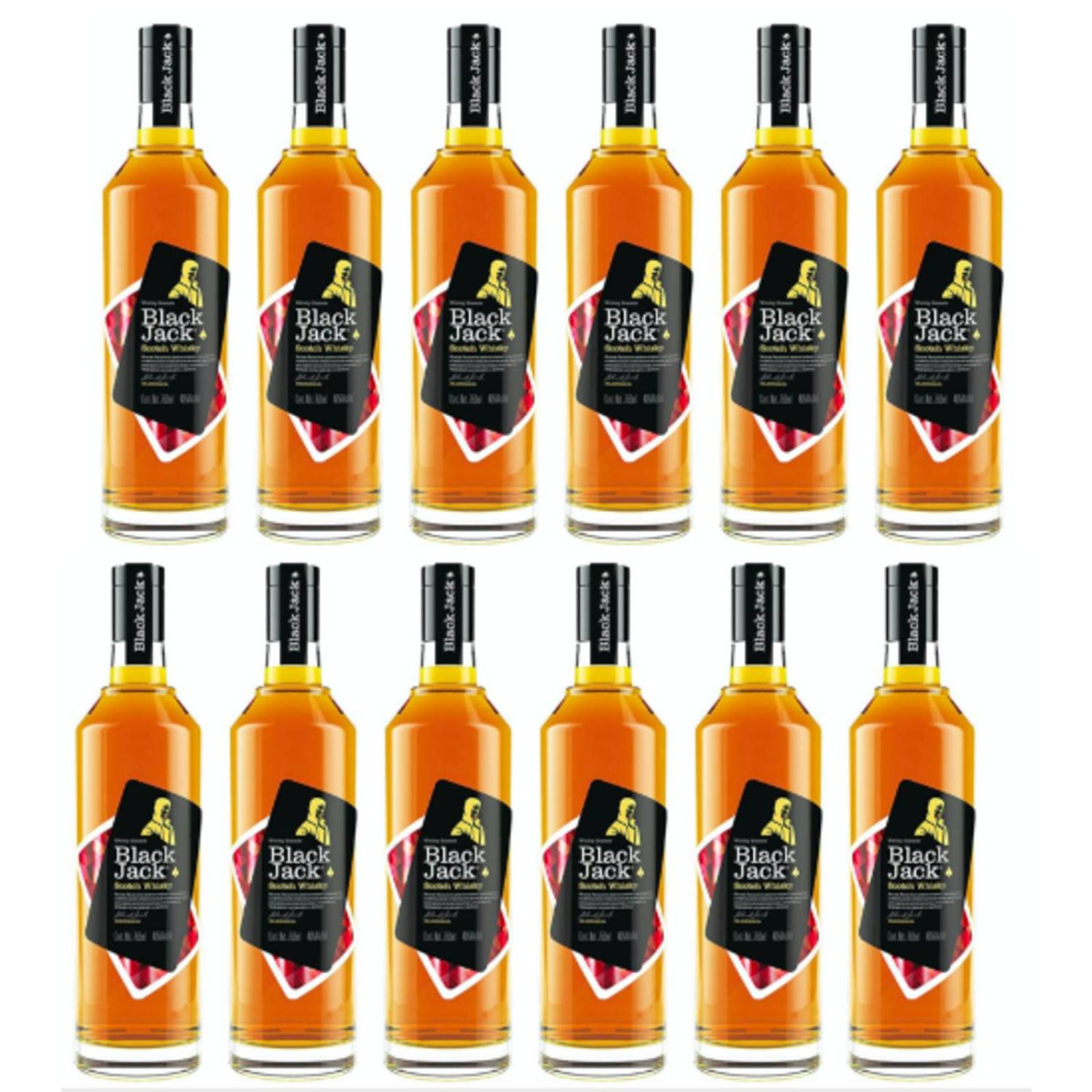 Pack de 12 Whisky Black Jack 750 ml 