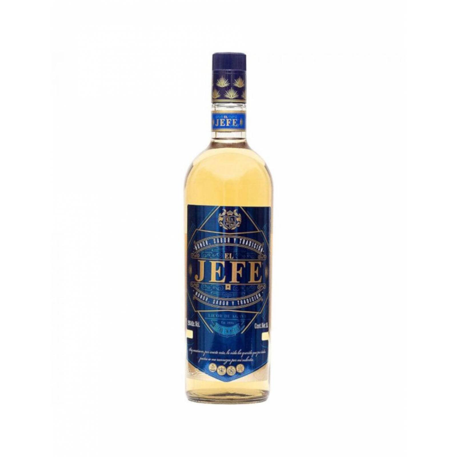 Pack de 6 Licor de agave El Jefe Azul 1l 