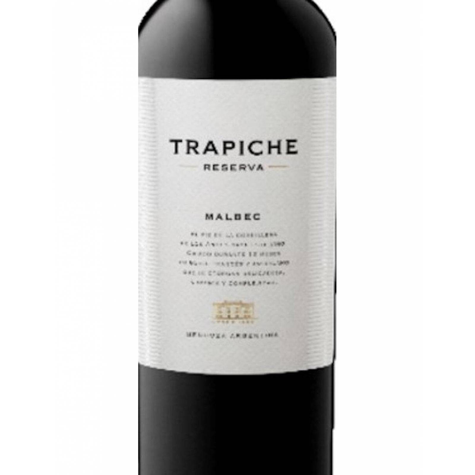 Pack de 4 Vino Tinto Trapiche Reserva Malbec 750 ml 