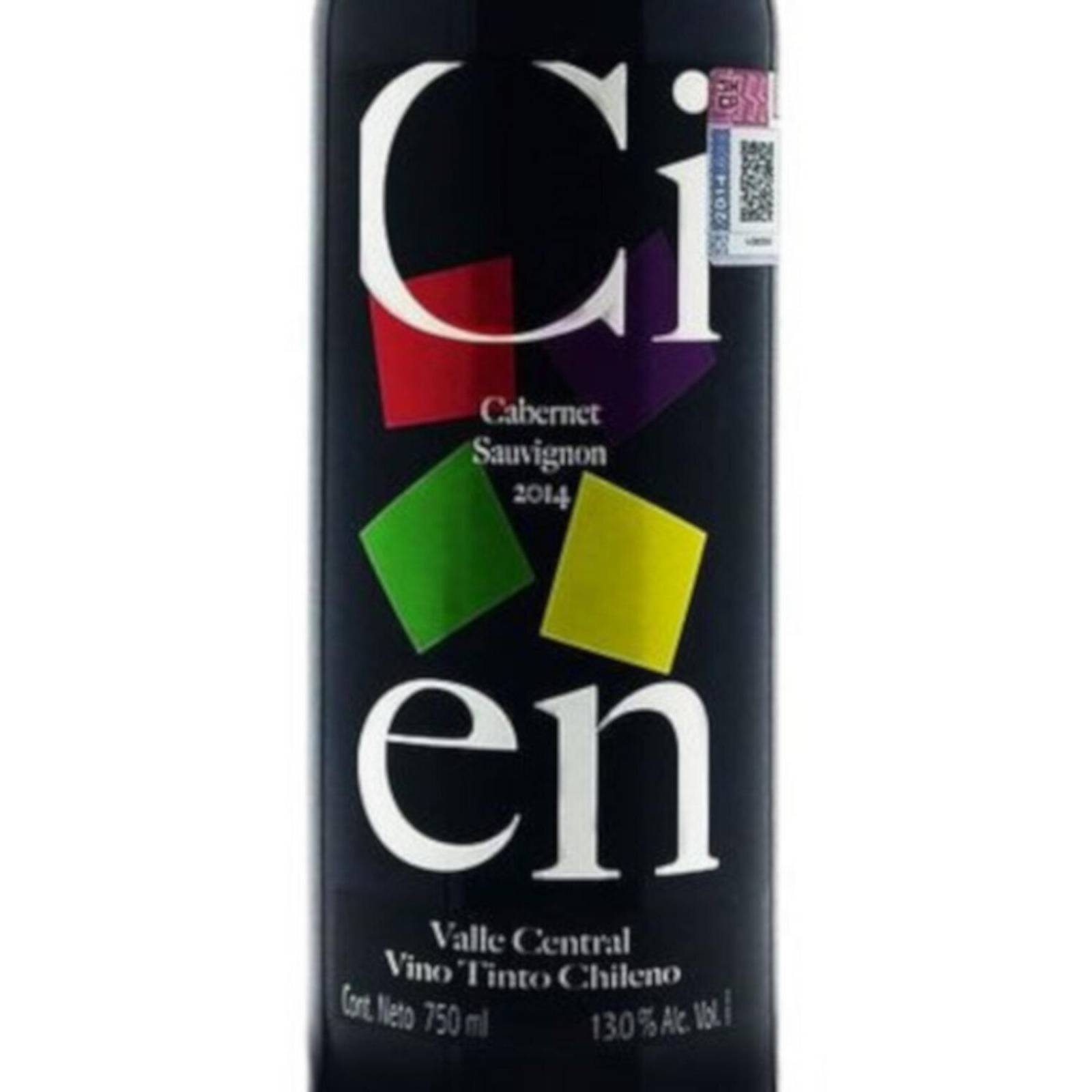 Pack de 12 Vino Tinto Cien Cabernet Sauvignon 750 ml 