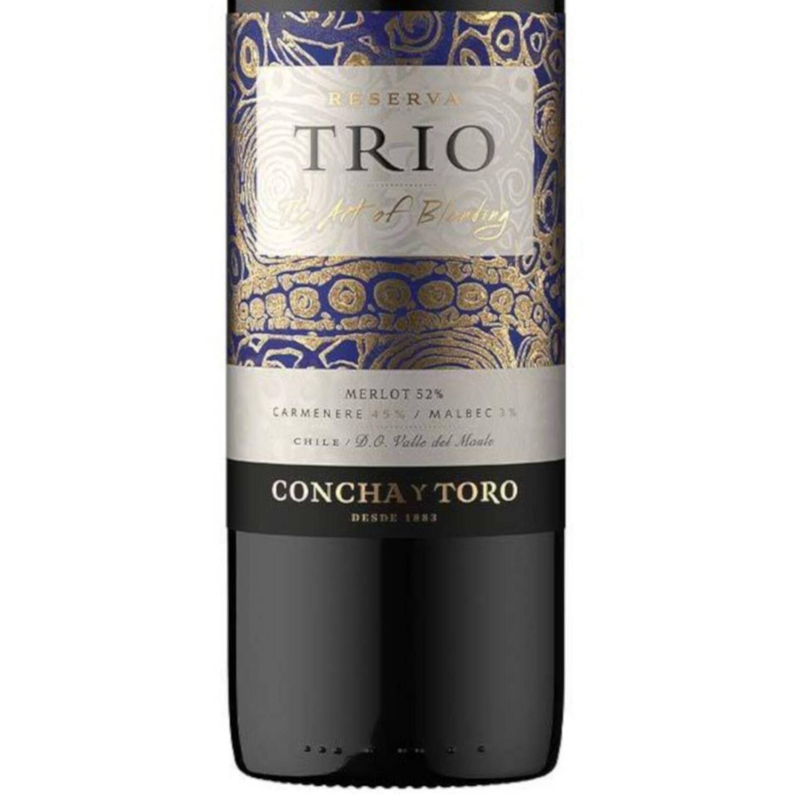 Pack de 2 Vino Tinto Trio Merlot Carmenere Malbec Rva 750 ml