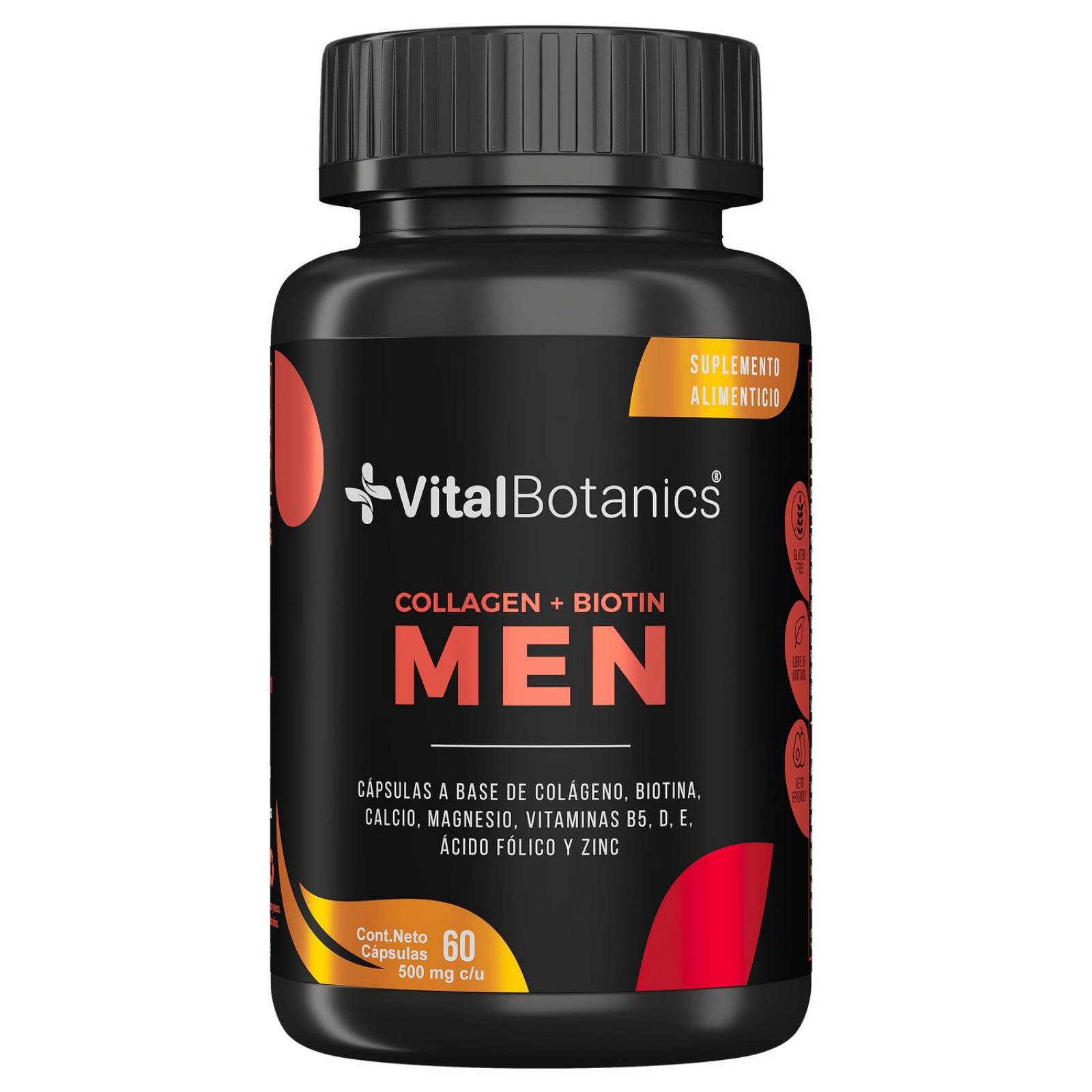Colageno y Biotina para Hombre Vital Botanics 60 Caps 