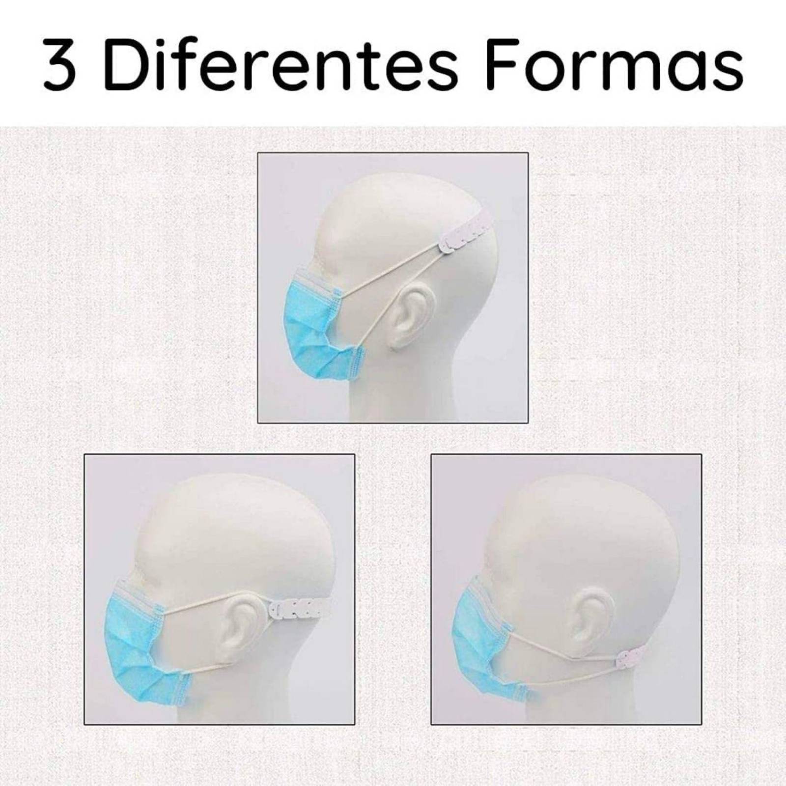 5 Pack Correas Extensoras de Cubrebocas BEE VIBES Universal Blanco