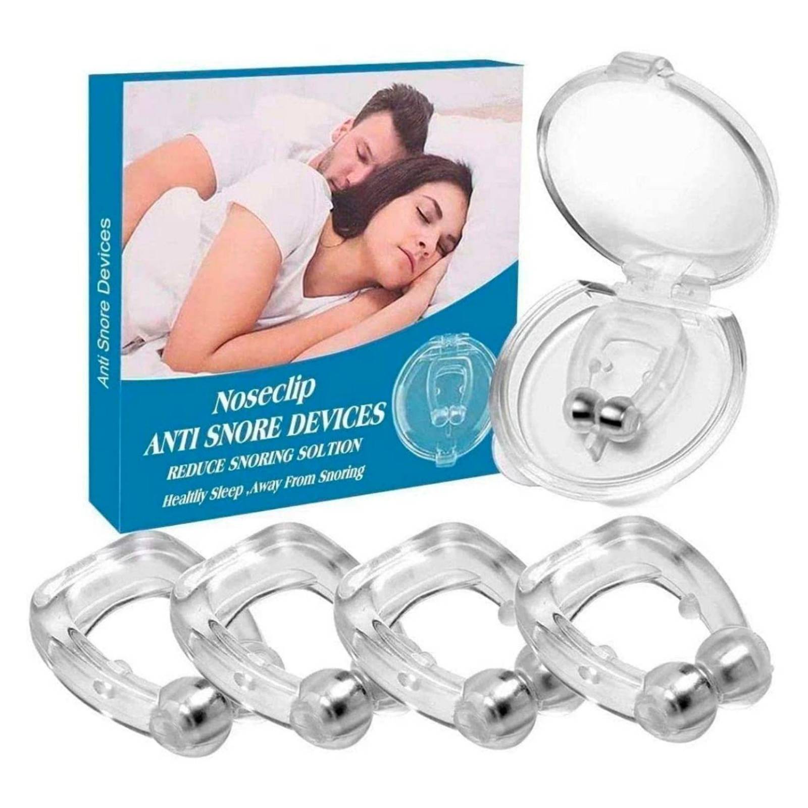 4 pack Clip Nasal Antironquidos MOON & BACK Magnético 