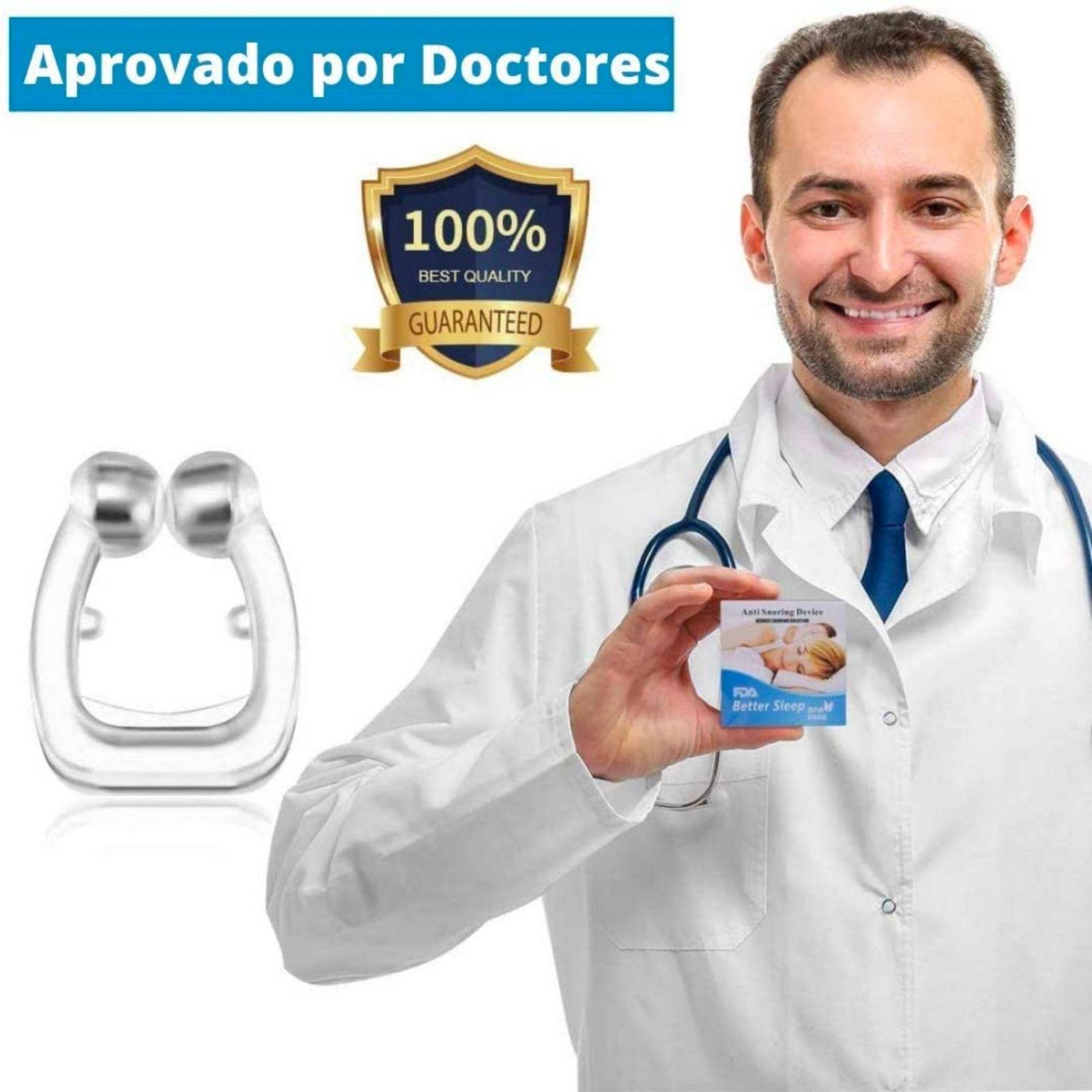 4 pack Clip Nasal Antironquidos MOON & BACK Magnético 