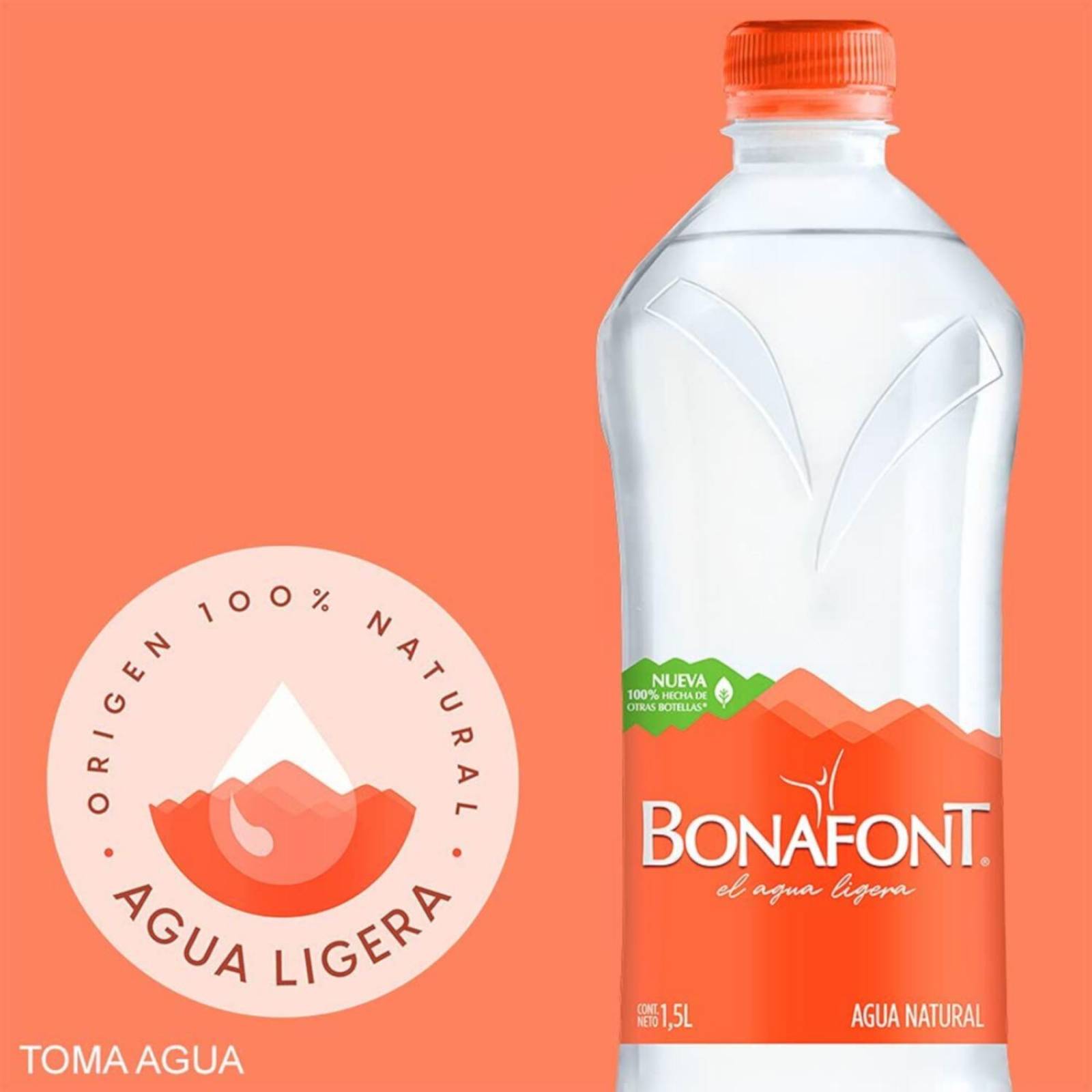 Pack de 12 Agua Bonafont Natural 1.5 L