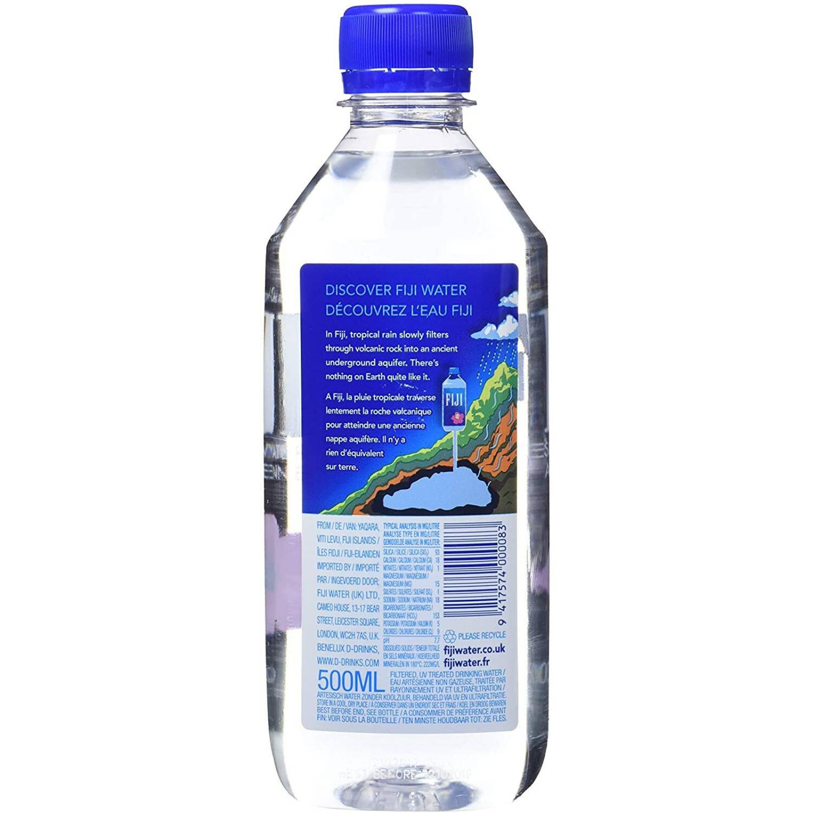 Pack de 24 Agua Fiji 500 ml 