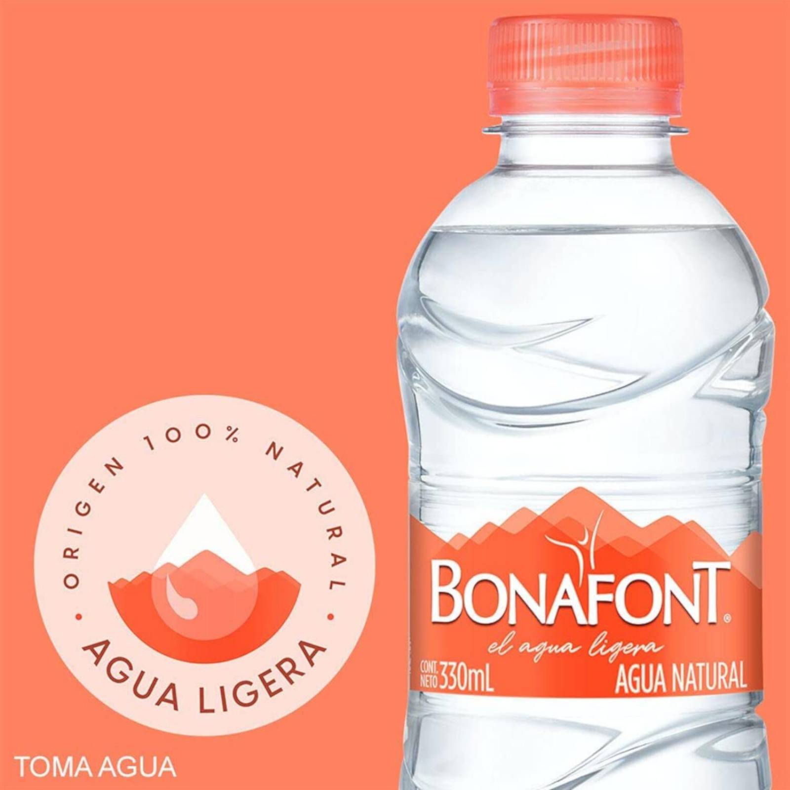 Pack de 24 Agua Bonafont Natural 330 ml 