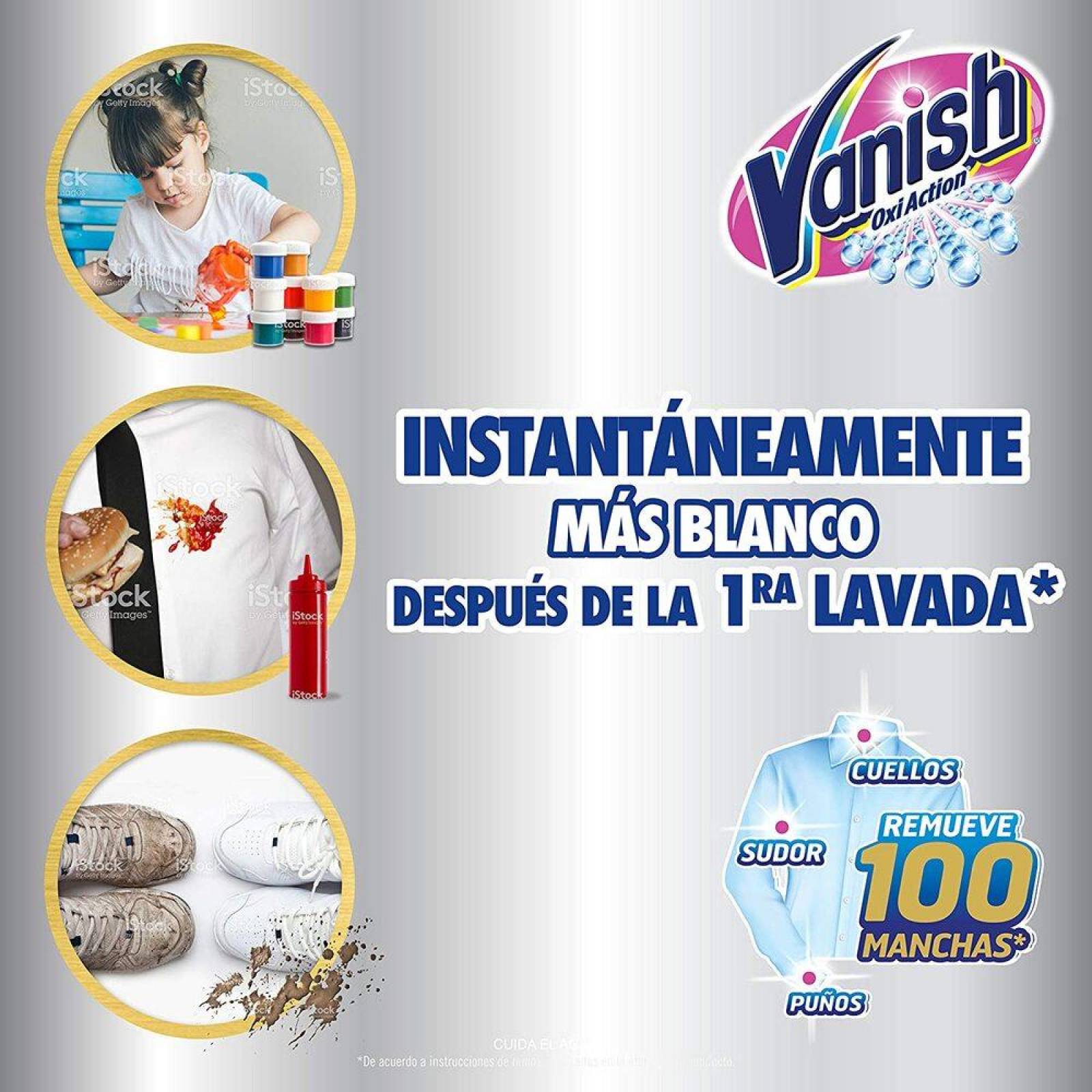 Pack de Quitamanchas en Polvo Vanish Blanco 900g + Rosa 900g 